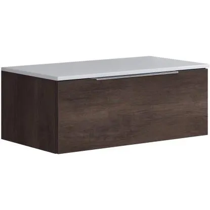 Mobile bagno cassettiera Bali con 1 cassetto 80x30x45,5 cm rovere scuro