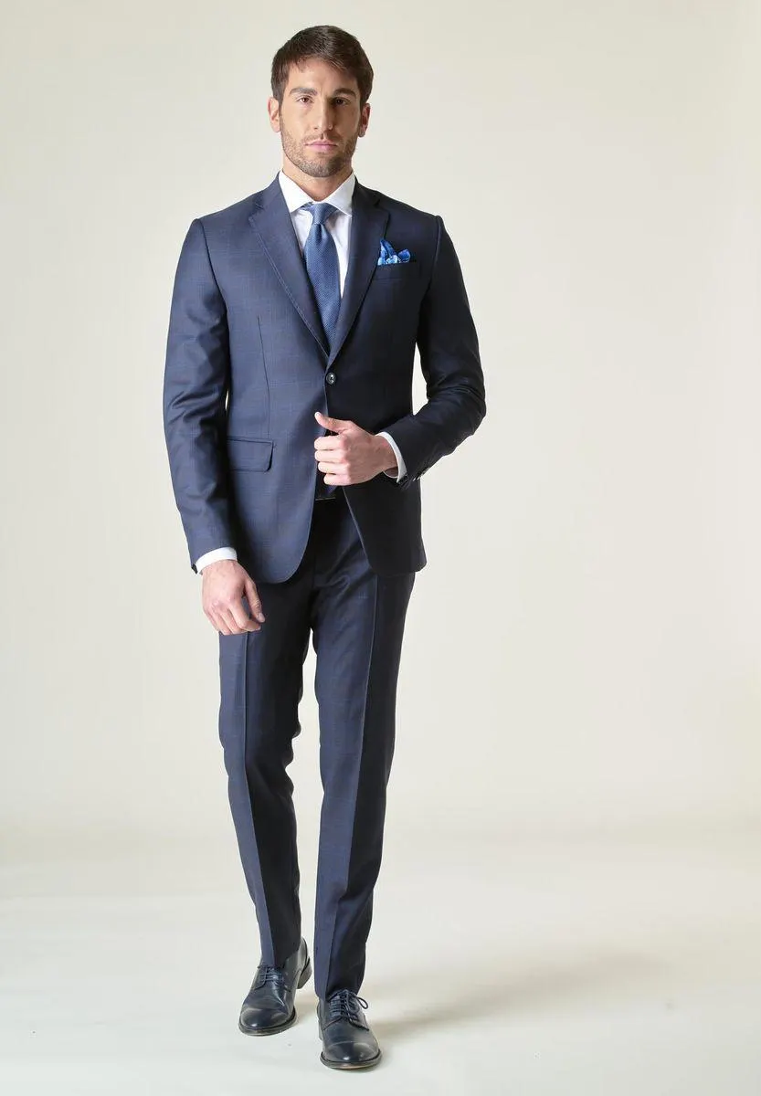 Abito blu Galles lana Cerruti custom fit