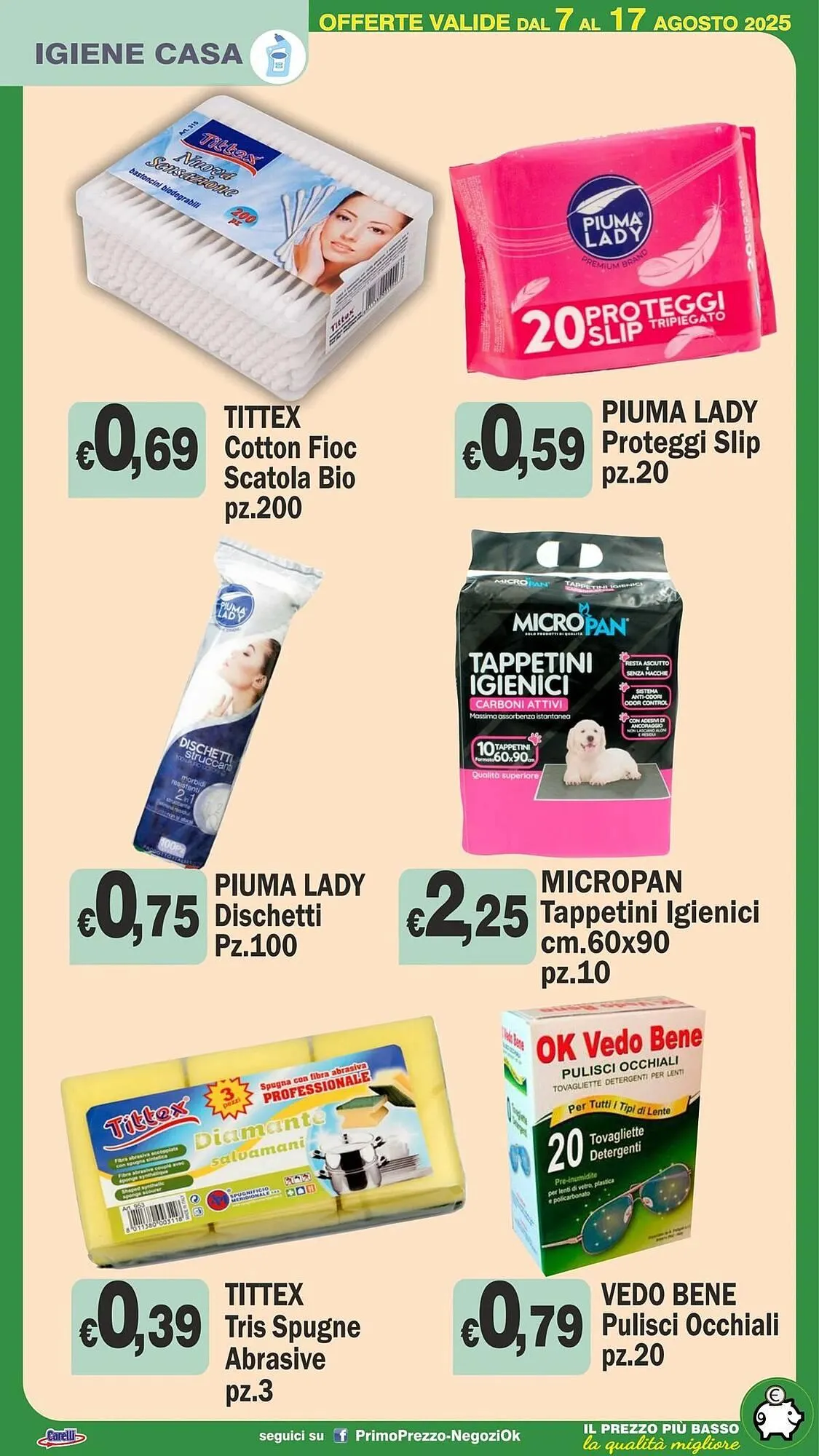 Volantino Primo Prezzo da 7 agosto a 17 agosto di 2025 - Pagina del volantino 25