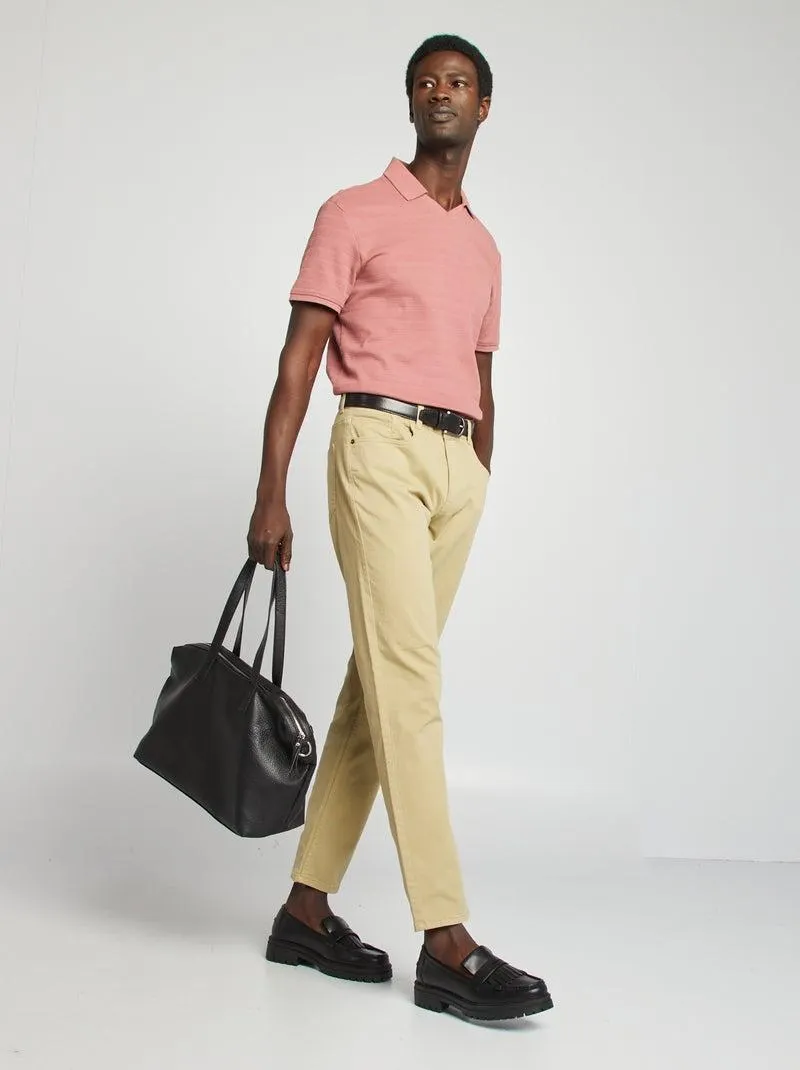 Pantaloni chino slim 5 tasche - L32 - VERDE