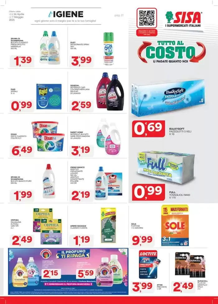Tutto al costo da 24 aprile a 9 maggio di 2025 - Pagina del volantino 21