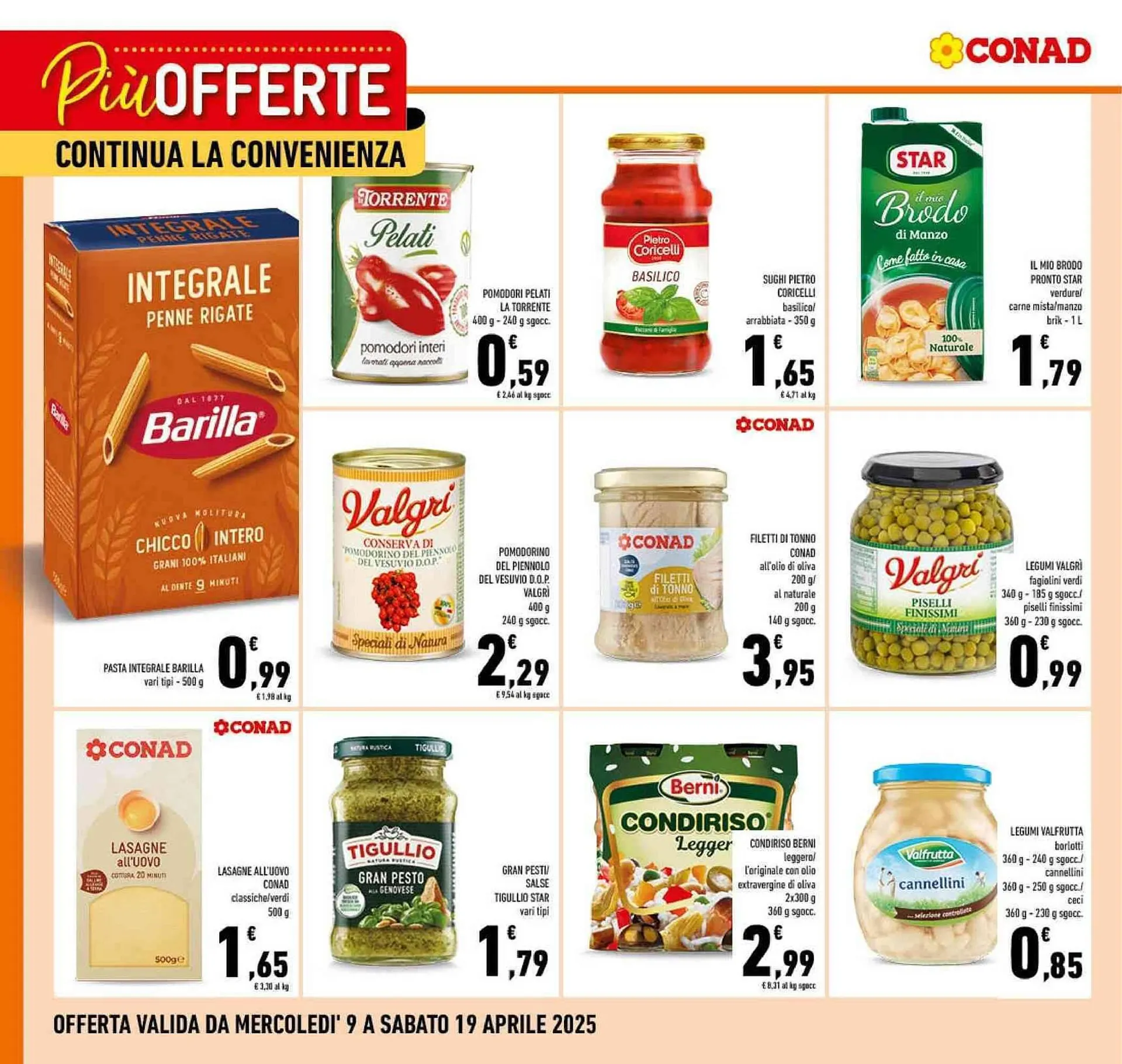 Volantino Conad da 9 aprile a 19 aprile di 2025 - Pagina del volantino 1