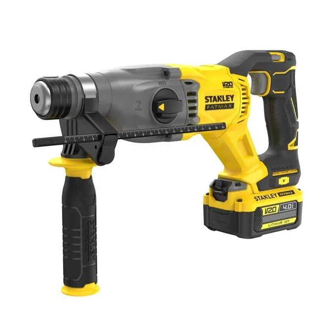 Martello tassellatore a batteria STANLEY FATMAX SFM V20 20V 4Ah 2J, 2 batterie