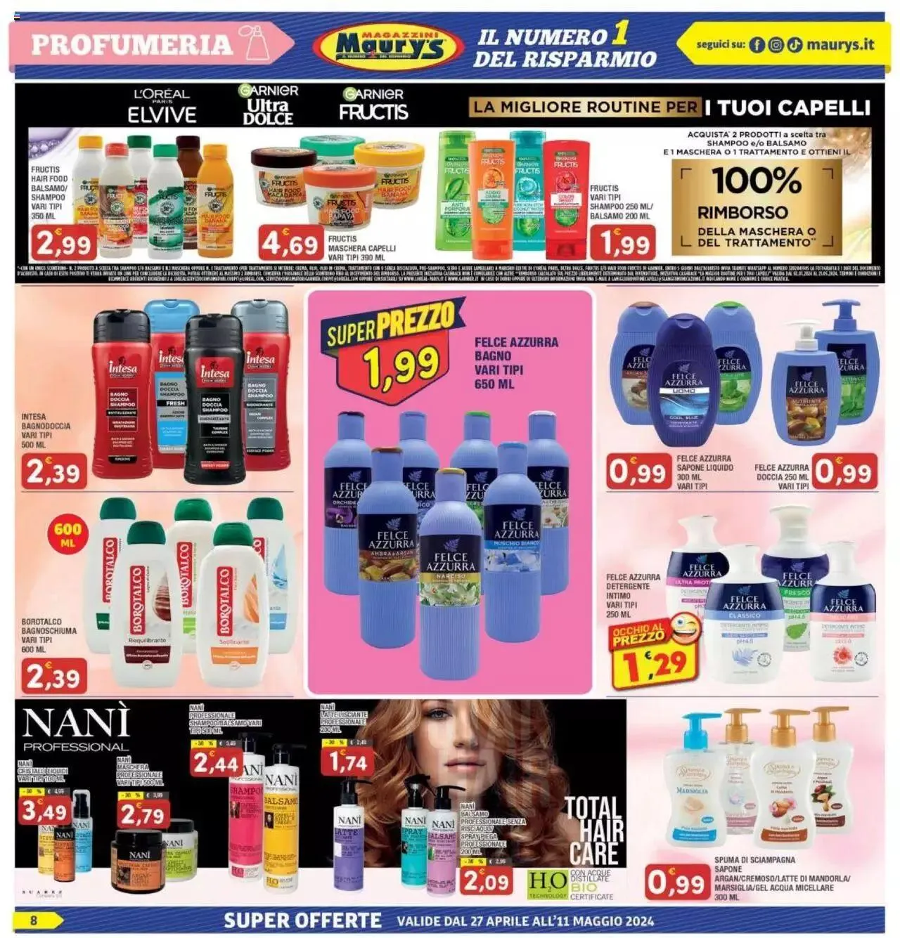 Maury's - Volantino da 27 aprile a 11 maggio di 2024 - Pagina del volantino 8