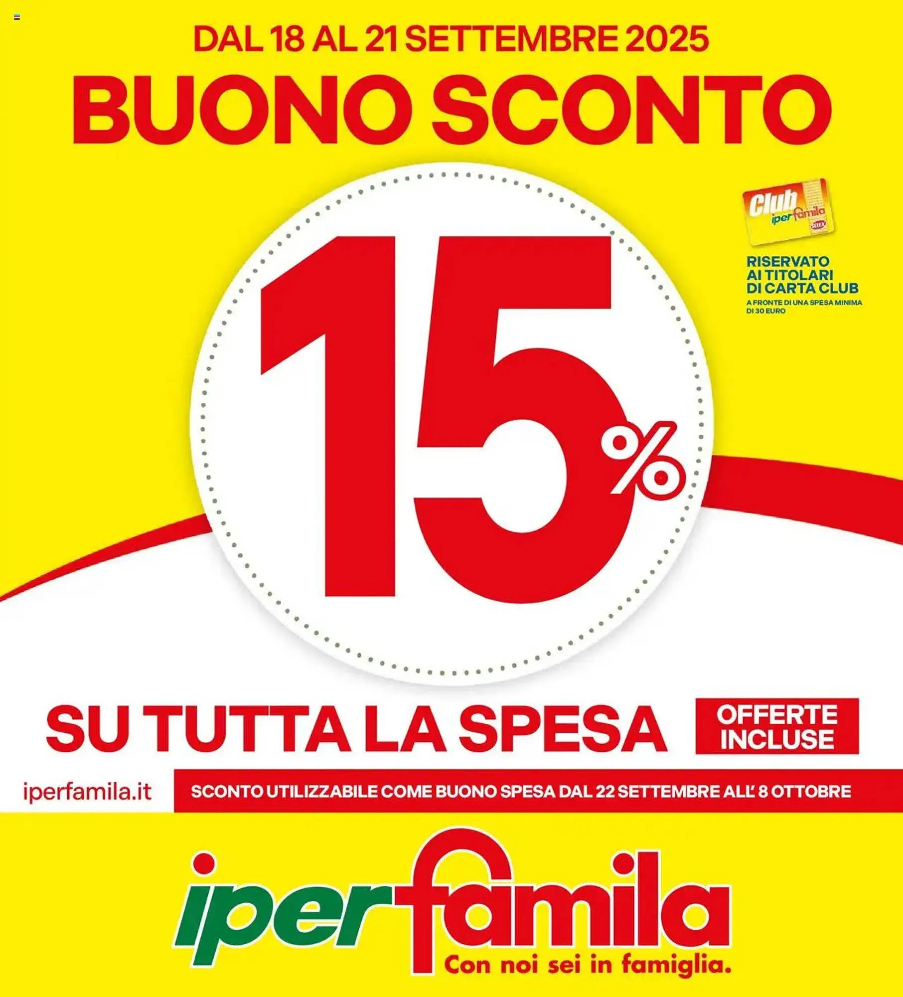 Volantino IperFamila da 18 settembre a 21 settembre di 2025 - Pagina del volantino 1