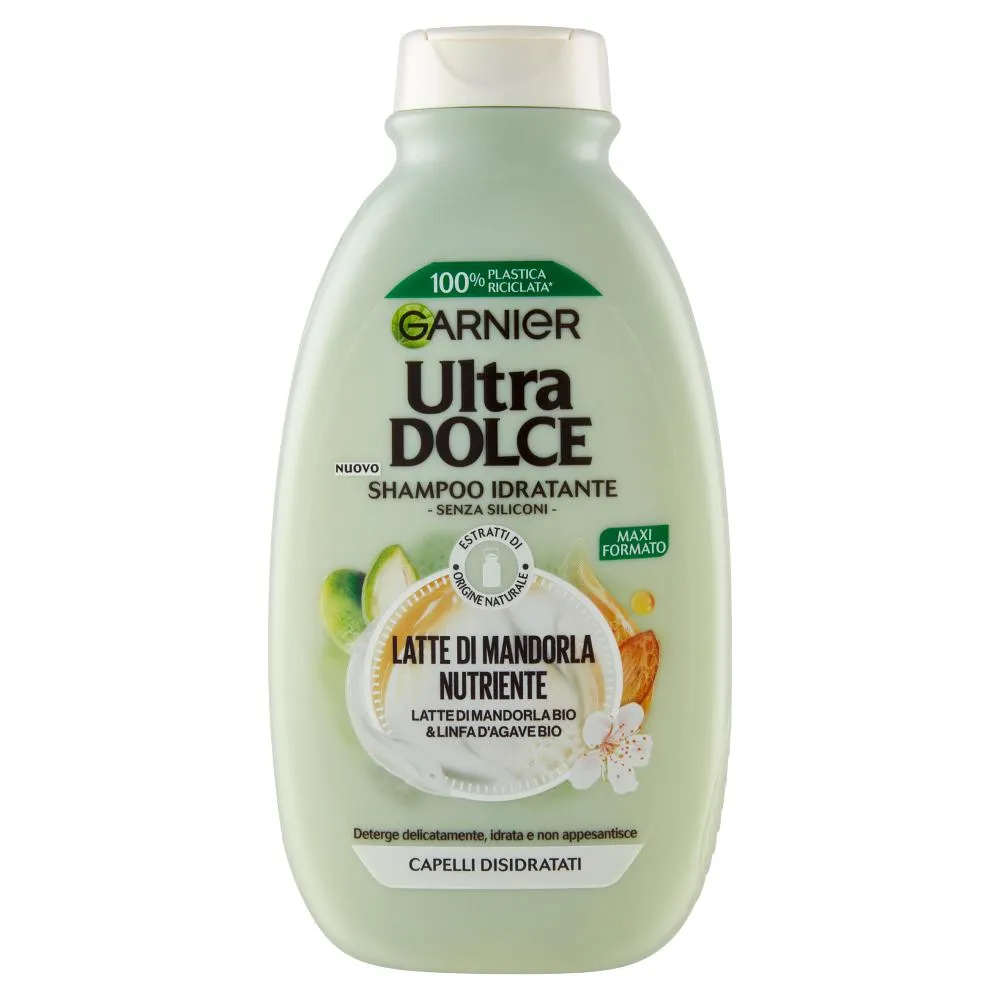 Garnier Ultra Dolce lo Shampoo Idratante Latte di Mandorla Nutriente 300 ml