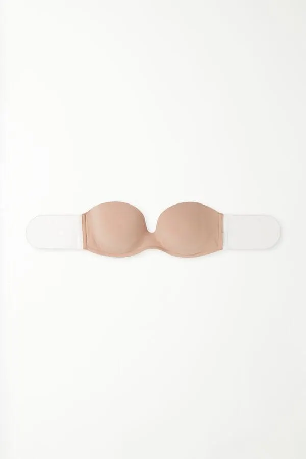 Reggiseno a Fascia Autoreggente con Schiena in Silicone