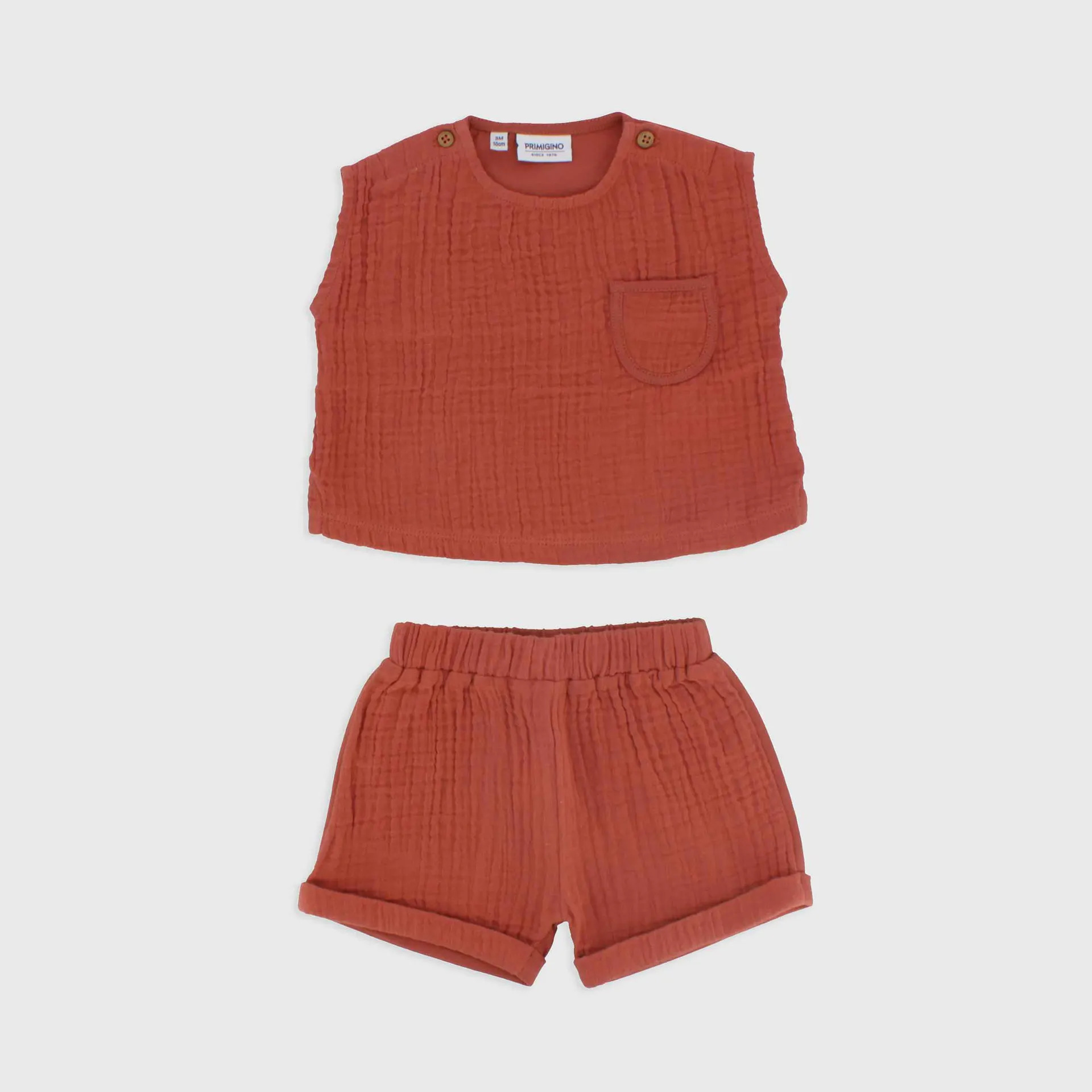 Completo due pezzi da Neonato, MARRONE