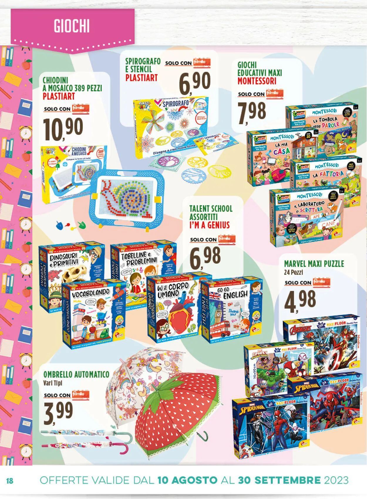 Famila Volantino attuale da 10 agosto a 30 settembre di 2023 - Pagina del volantino 18