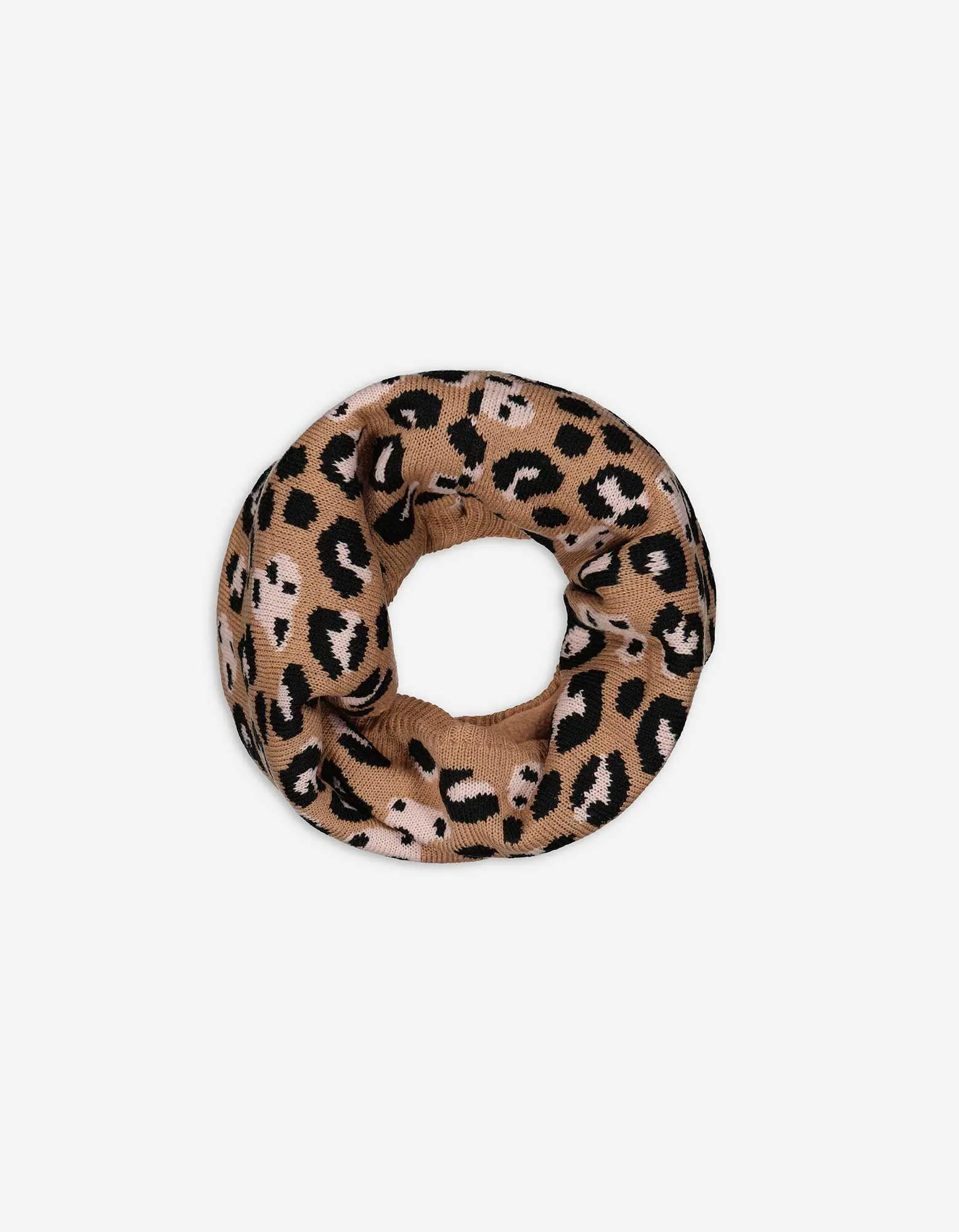 Sciarpa ad anello - Motivo allover - marrone