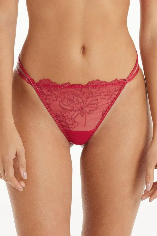 Perizoma con Fianchetto Tanga Lace Vinyl