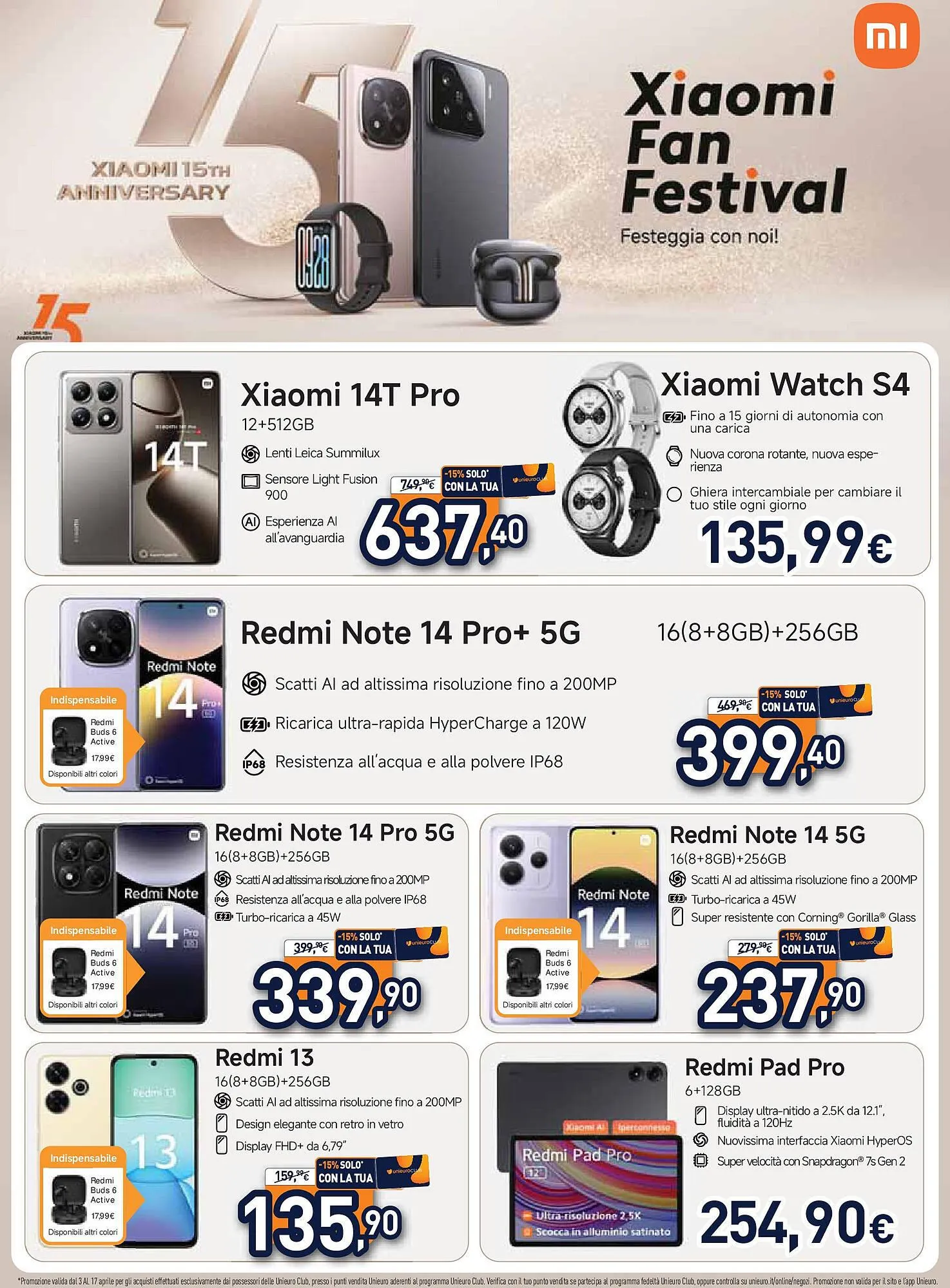 Volantino Unieuro da 2 aprile a 17 aprile di 2025 - Pagina del volantino 42