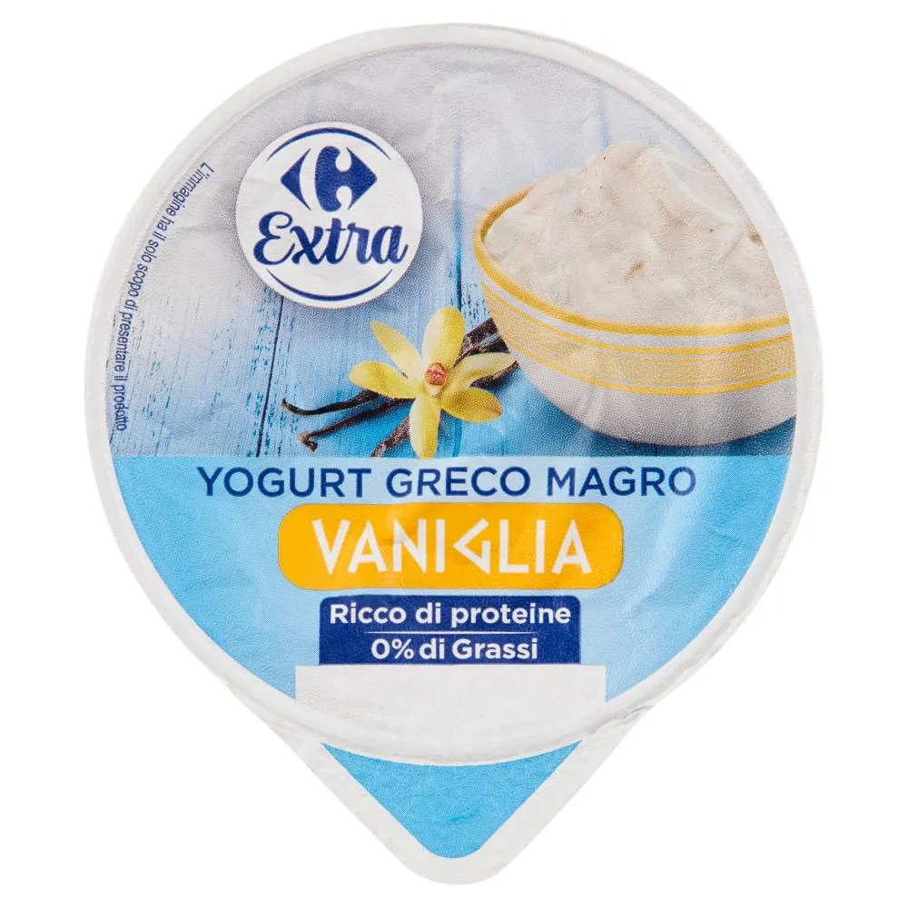 Carrefour Extra Yogurt Greco Magro Vaniglia 170 g