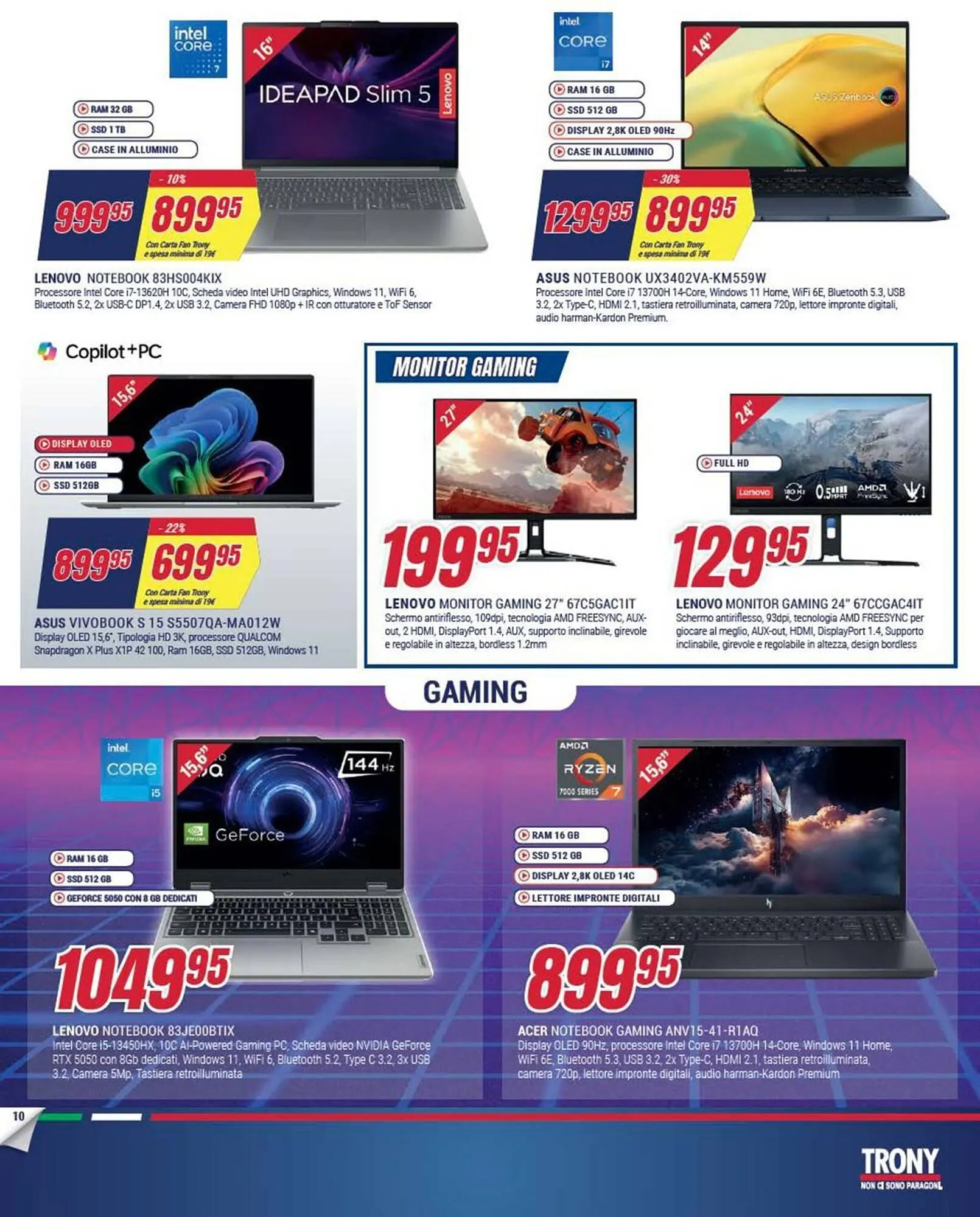 Volantino Trony da 27 dicembre a 14 gennaio di 2026 - Pagina del volantino 10