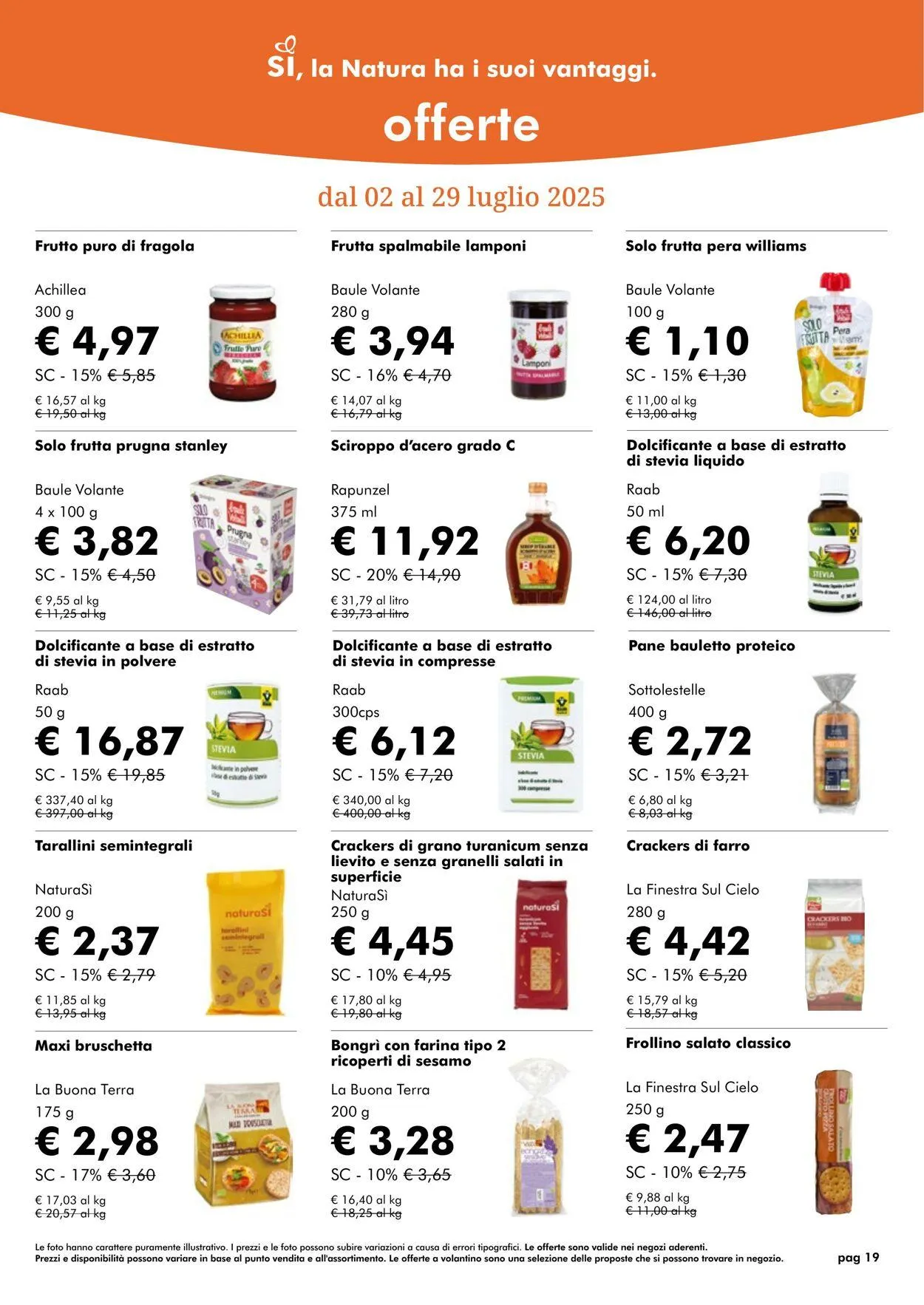 Natura Sì Volantino attuale da 1 luglio a 31 luglio di 2025 - Pagina del volantino 19