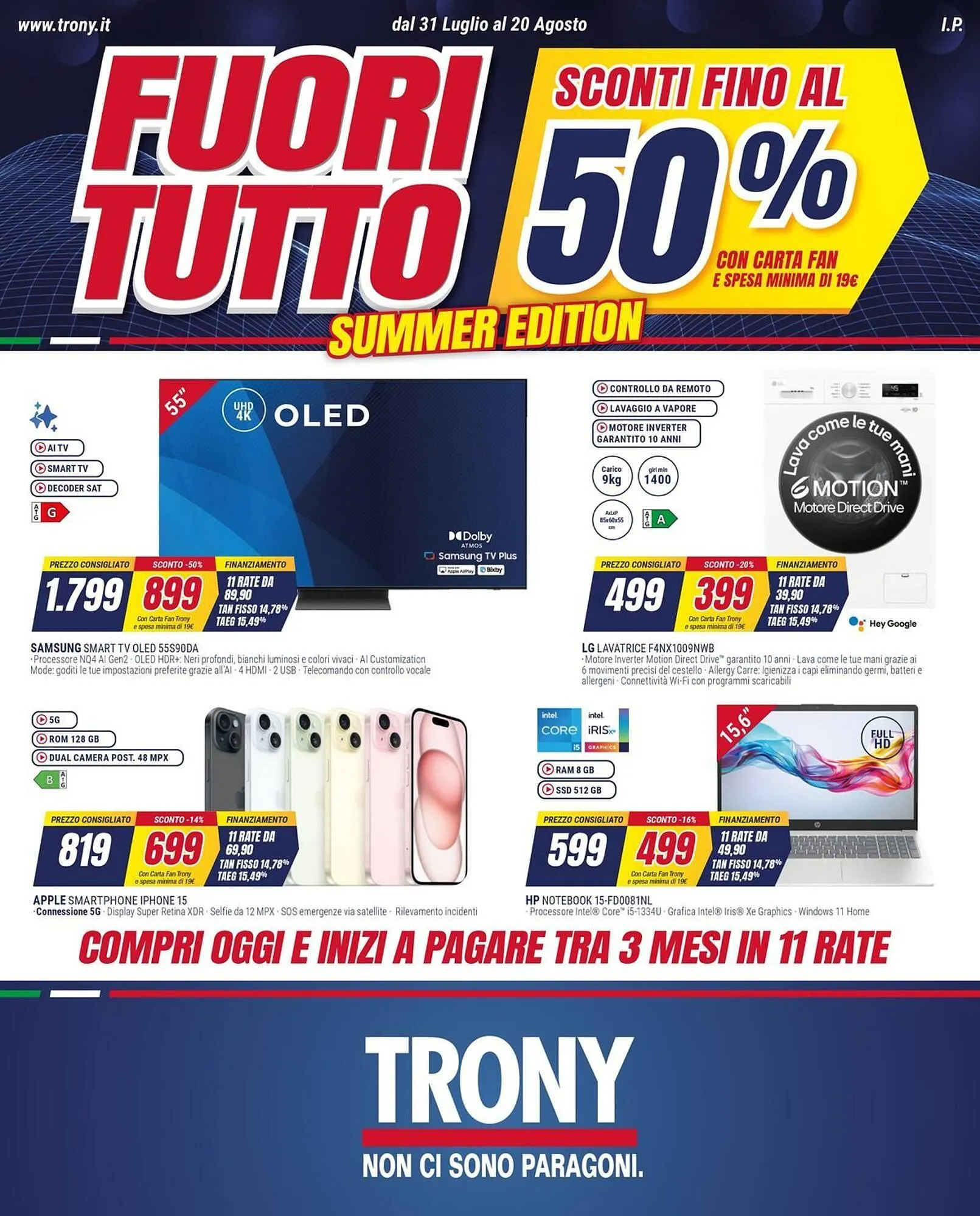 Volantino Trony da 31 luglio a 20 agosto di 2025 - Pagina del volantino 1