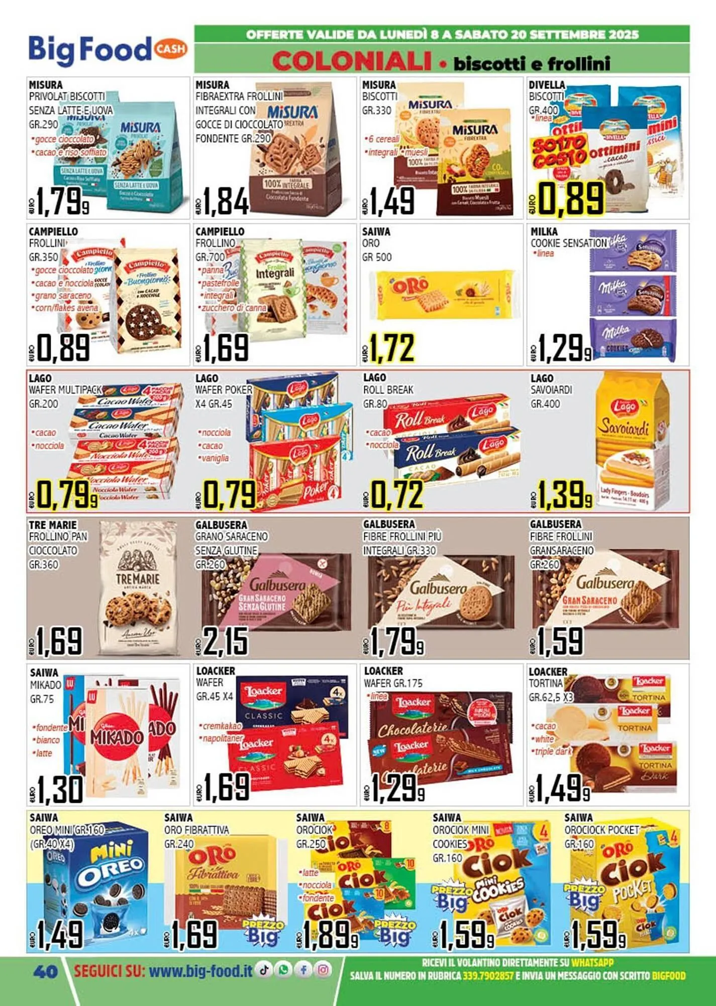 Volantino Big Food da 8 settembre a 20 settembre di 2025 - Pagina del volantino 40