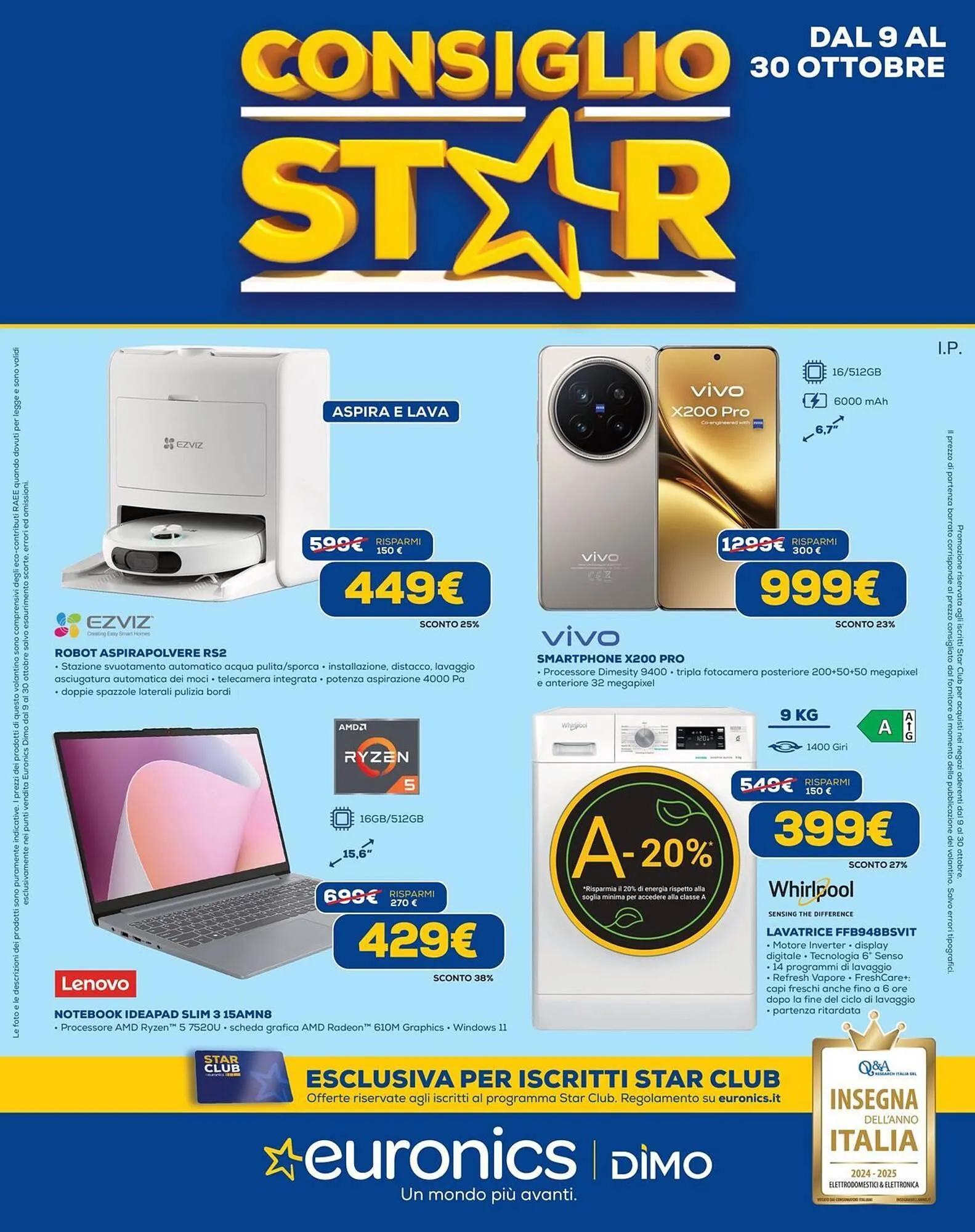 Volantino Euronics da 9 ottobre a 30 ottobre di 2025 - Pagina del volantino 1