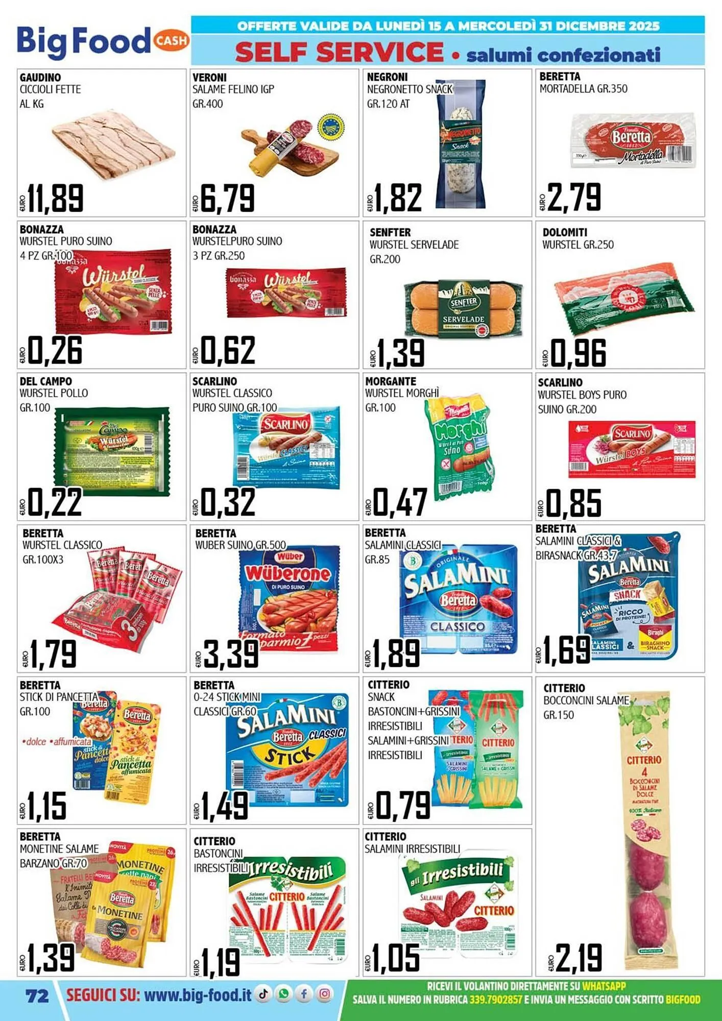 Volantino Big Food da 15 dicembre a 31 dicembre di 2025 - Pagina del volantino 72