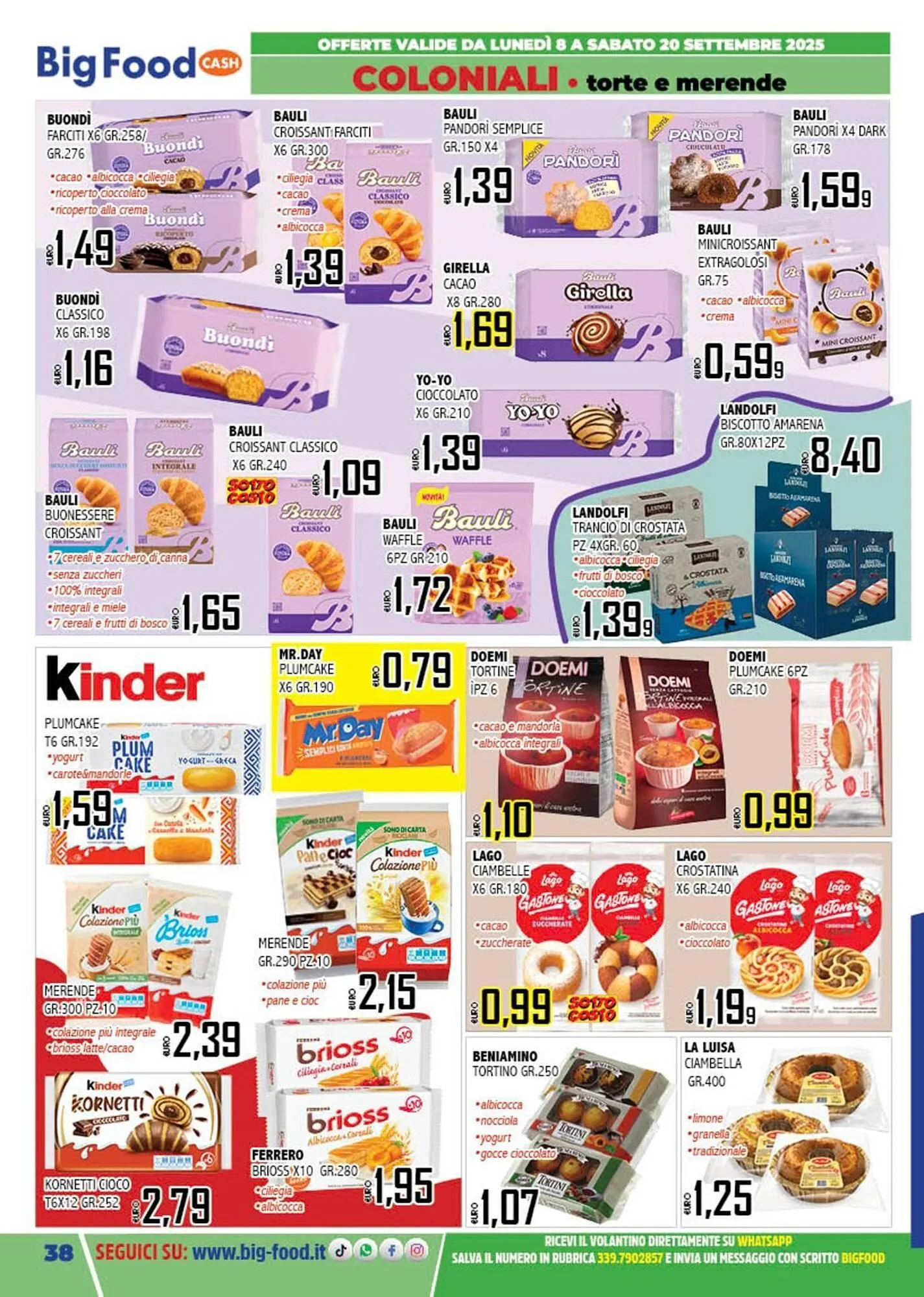 Volantino Big Food da 8 settembre a 20 settembre di 2025 - Pagina del volantino 38