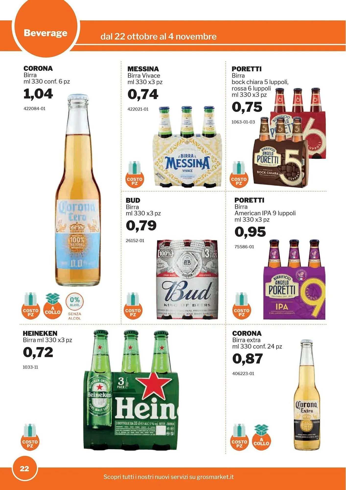 Volantino GrosMarket da 22 ottobre a 4 novembre di 2025 - Pagina del volantino 22