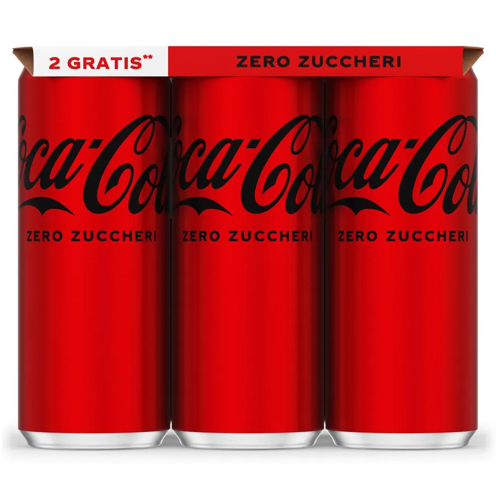 Coca-Cola Zero Zuccheri Lattina 4+2 x 33 cl