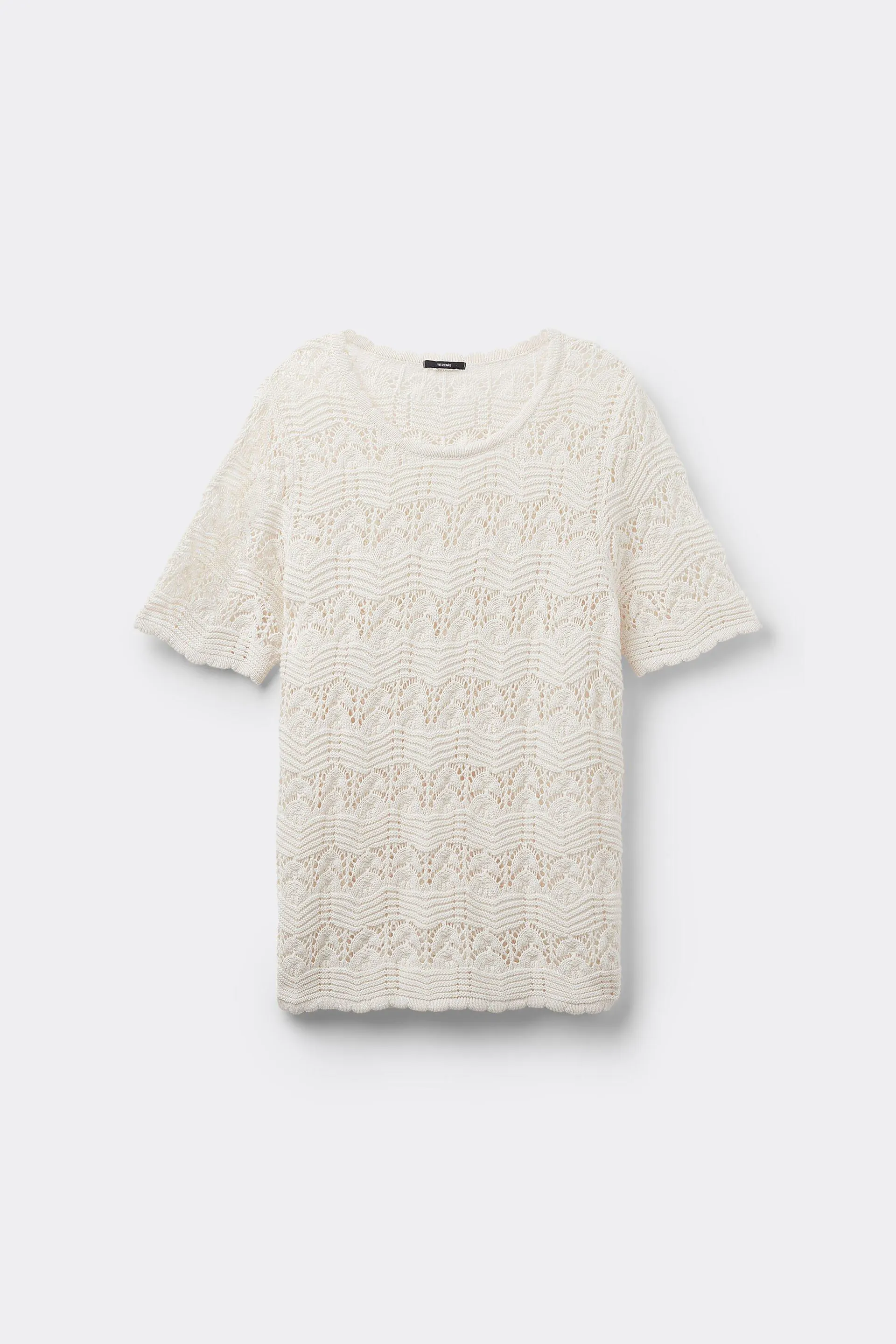 Maglia Mezza Manica Crochet 100% Cotone