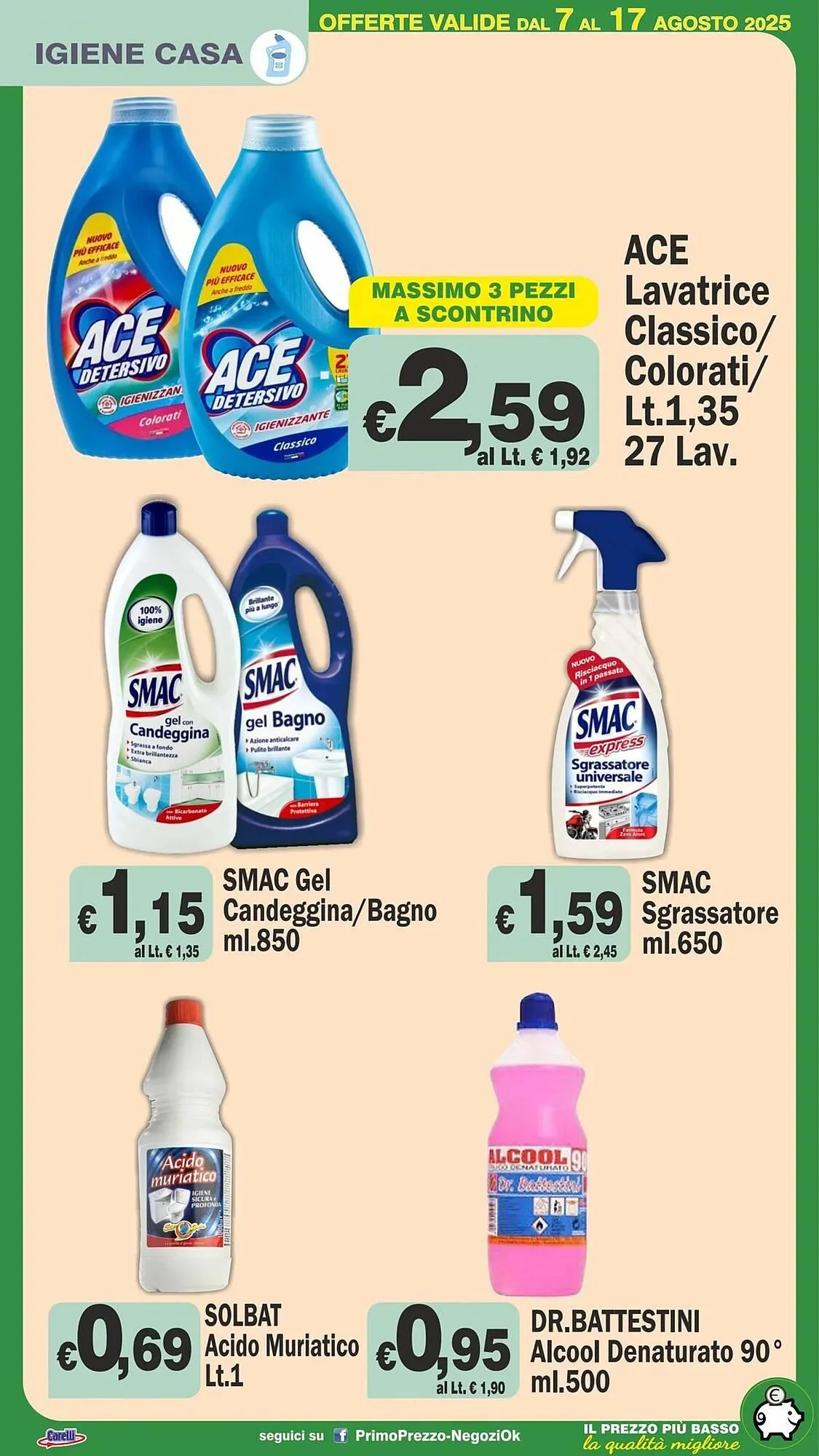 Volantino Primo Prezzo da 7 agosto a 17 agosto di 2025 - Pagina del volantino 18