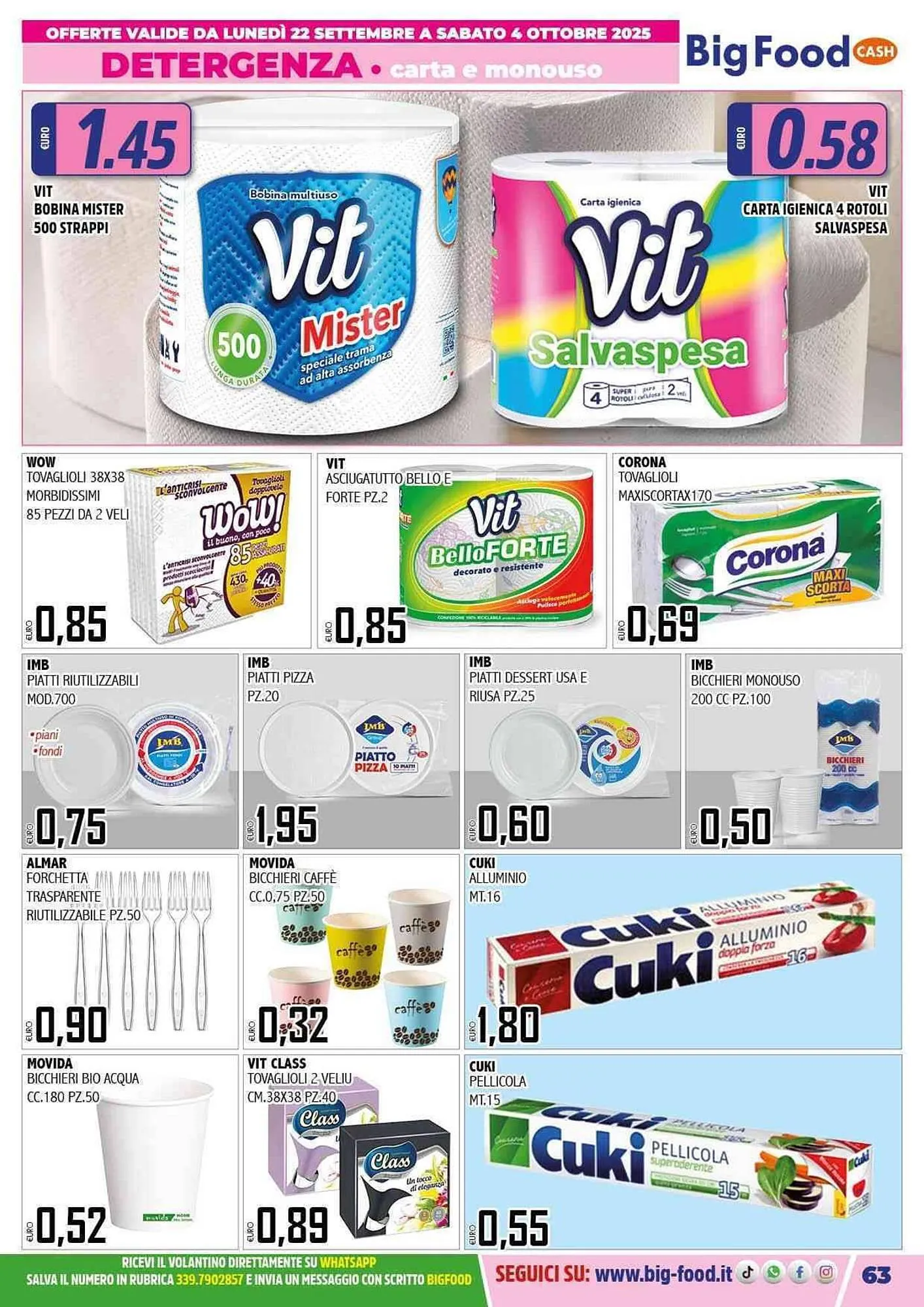 Volantino Big Food da 22 settembre a 4 ottobre di 2025 - Pagina del volantino 63