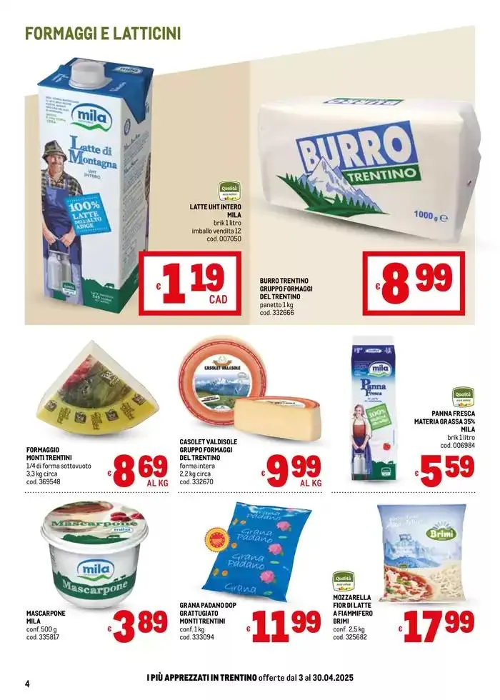 Sapori d'Italia -Trentino da 3 aprile a 30 aprile di 2025 - Pagina del volantino 4