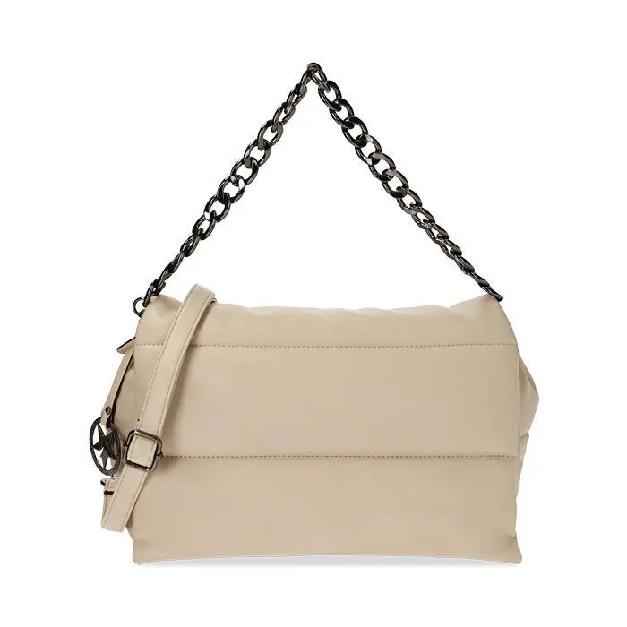 Borsa a spalla padded panna