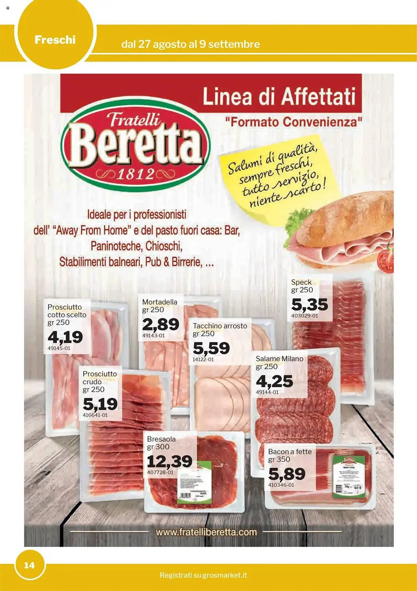 Volantino GrosMarket da 27 agosto a 9 settembre di 2025 - Pagina del volantino 14