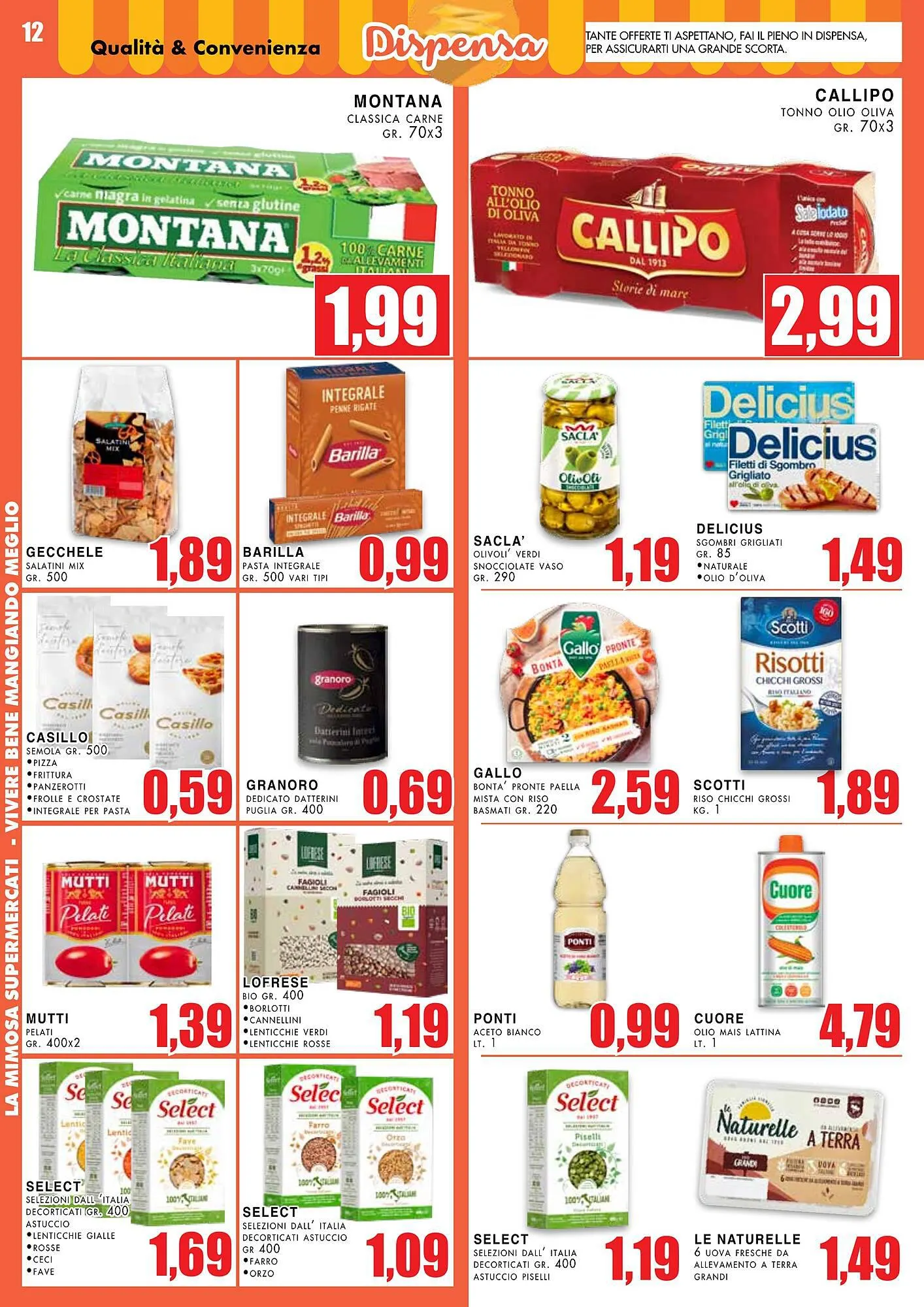 Volantino La Mimosa Supermercati da 15 aprile a 28 aprile di 2024 - Pagina del volantino 12