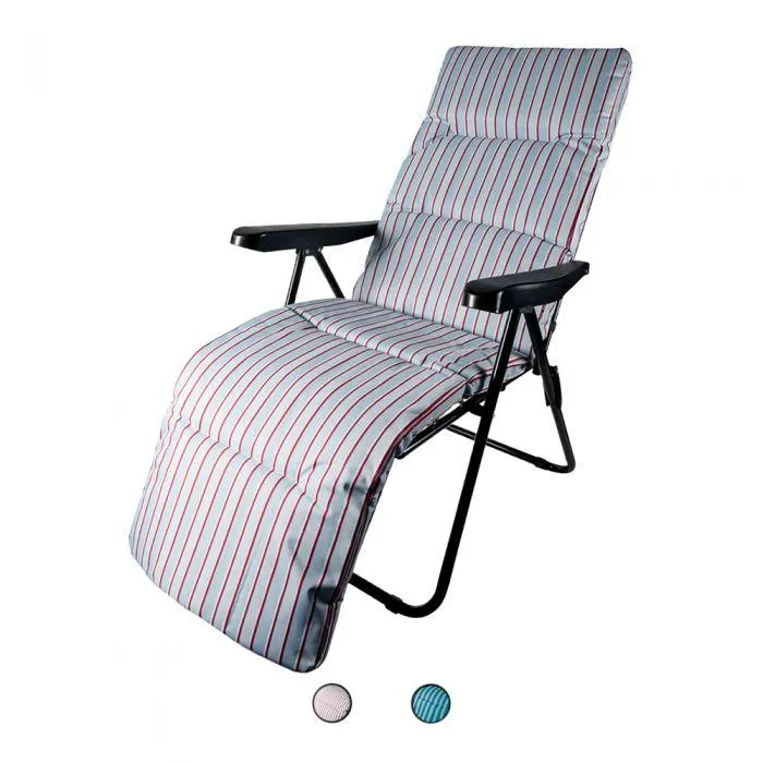 Sedia sdraio imbottita con poggiapiedi, Estè