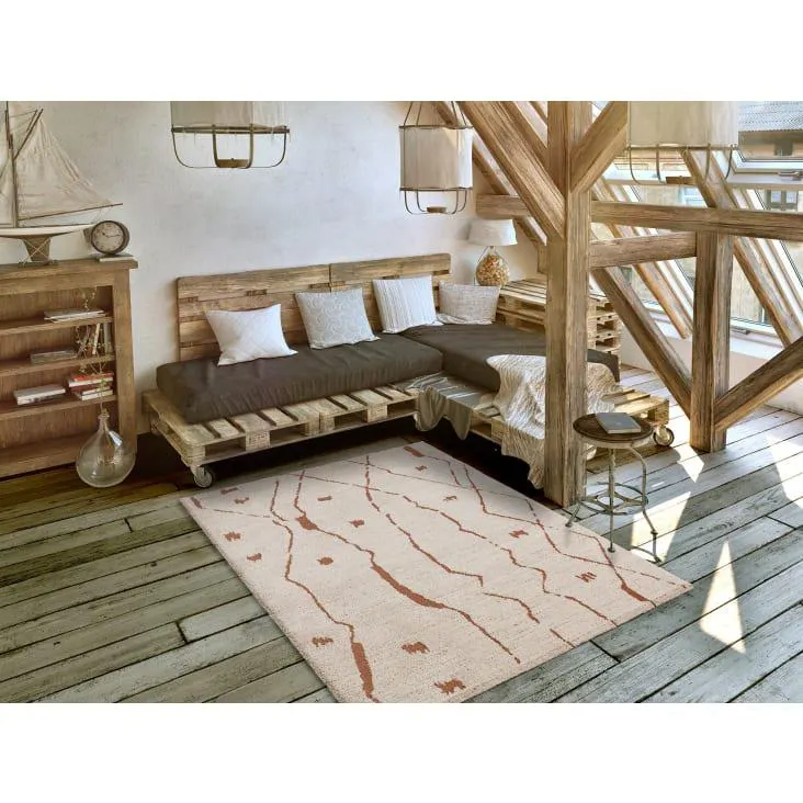 Tappeto in PP e poliestere in stile scandinavo, beige, 120X170 cm