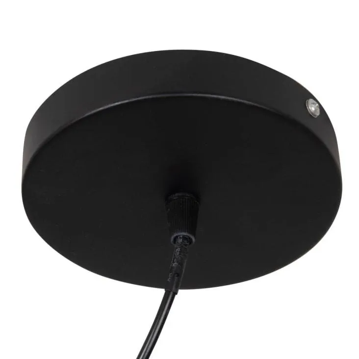 Lampada a sospensione in filo di metallo nero alt. 22 cm