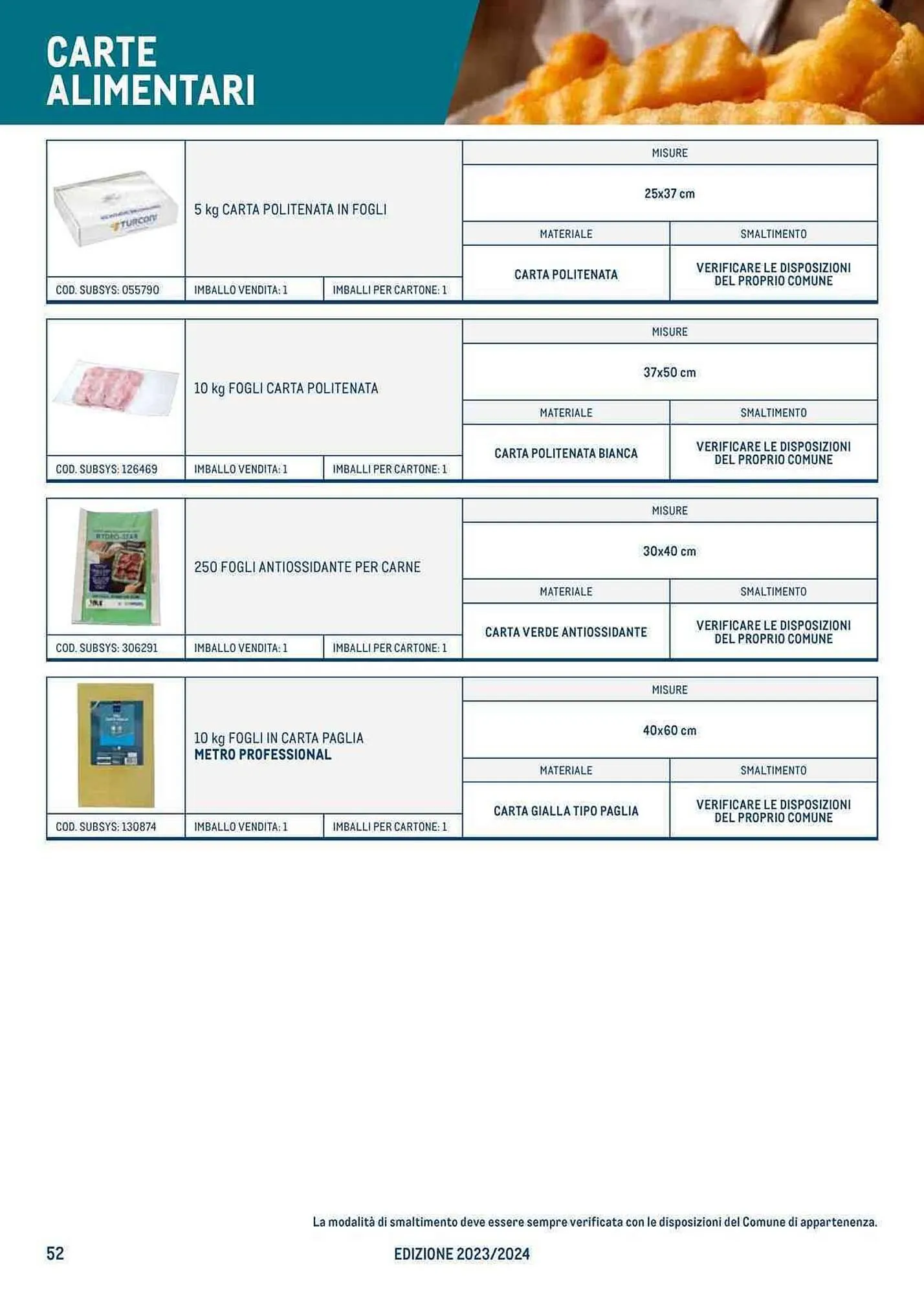 Volantino Metro da 27 luglio a 23 luglio di 2024 - Pagina del volantino 52