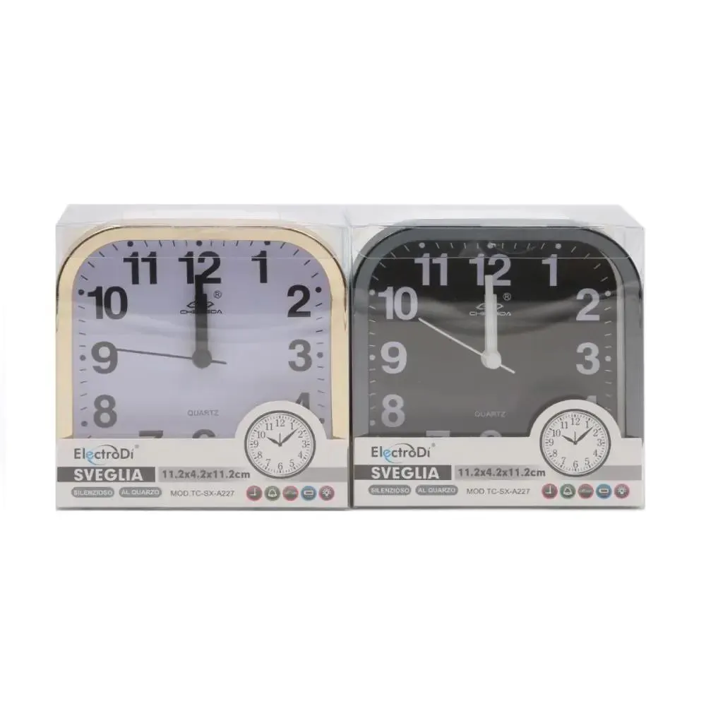 Sveglia quadrata al quarzo 11.2x4.2x11.2cm