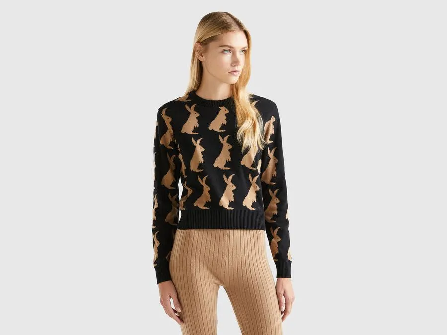 Maglia con pattern coniglio