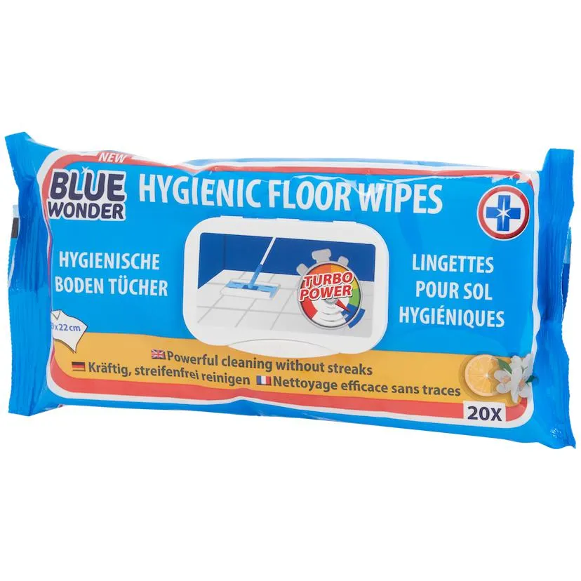 Salviette igienizzanti per pavimenti Blue Wonder