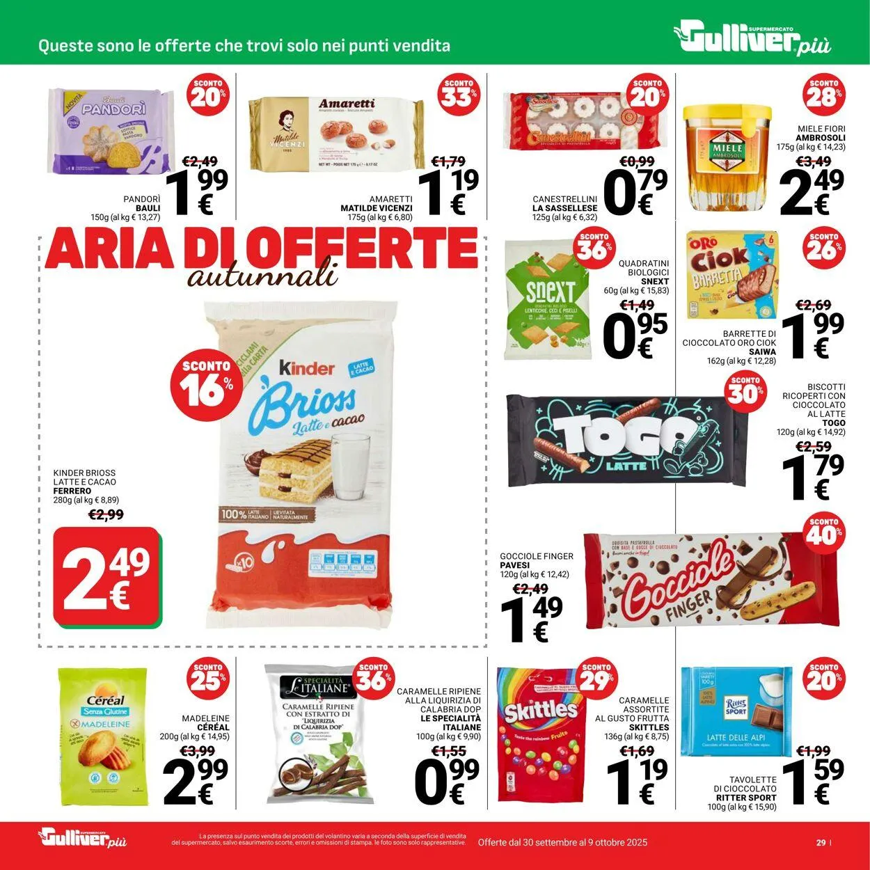 Gulliver Volantino attuale da 30 settembre a 9 ottobre di 2025 - Pagina del volantino 29