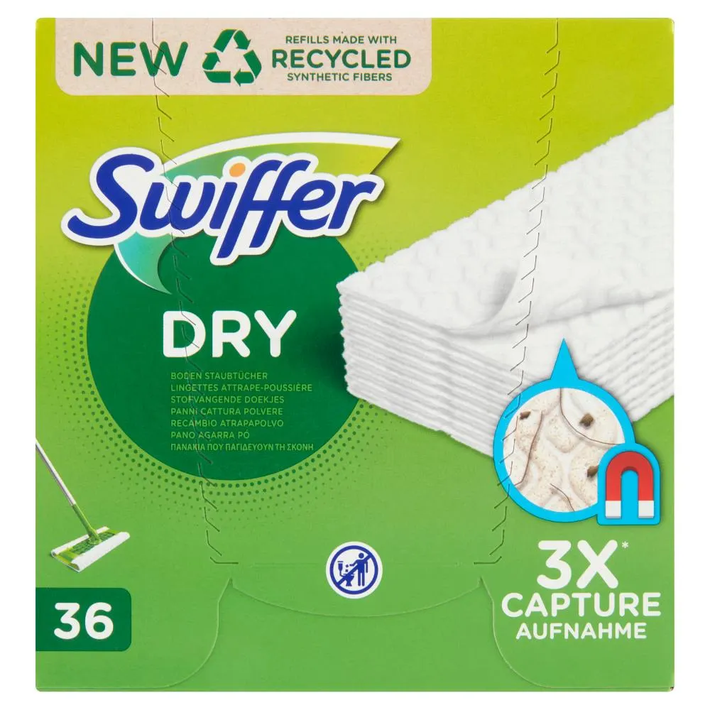 Swiffer Dry Panni Cattura Polvere per Scopa Swiffer - Ricarica 36 Panni