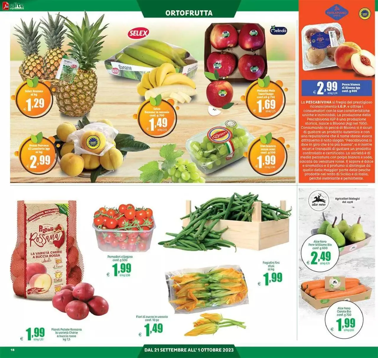 Volantino Elite Supermercati da 21 settembre a 1 ottobre di 2023 - Pagina del volantino 18