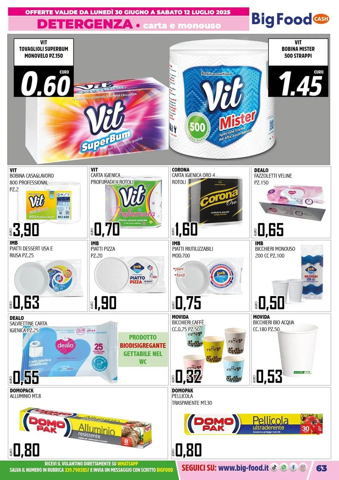 Volantino Big Food da 30 giugno a 12 luglio di 2025 - Pagina del volantino 63