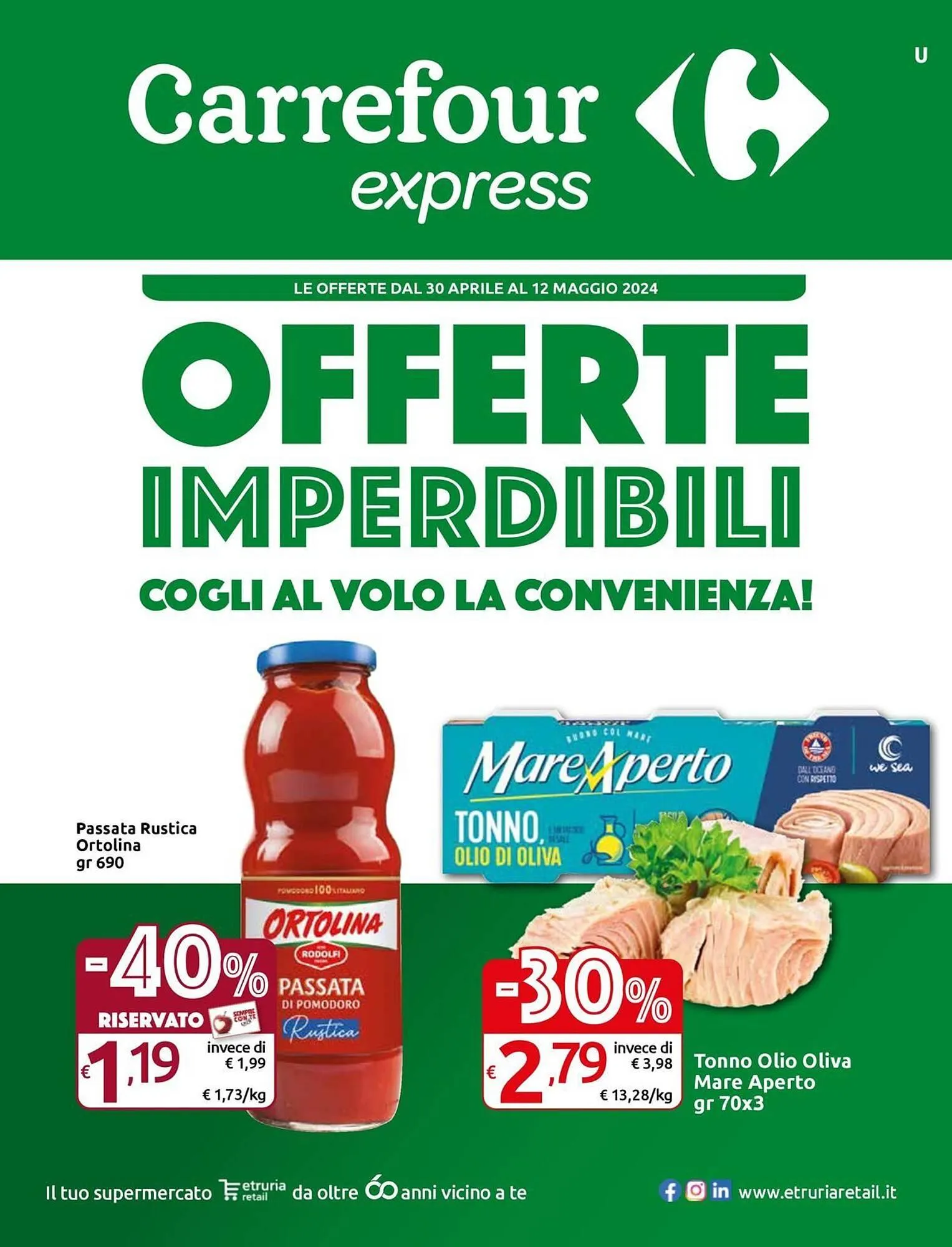 Volantino Carrefour Express da 30 aprile a 12 maggio di 2024 - Pagina del volantino 1