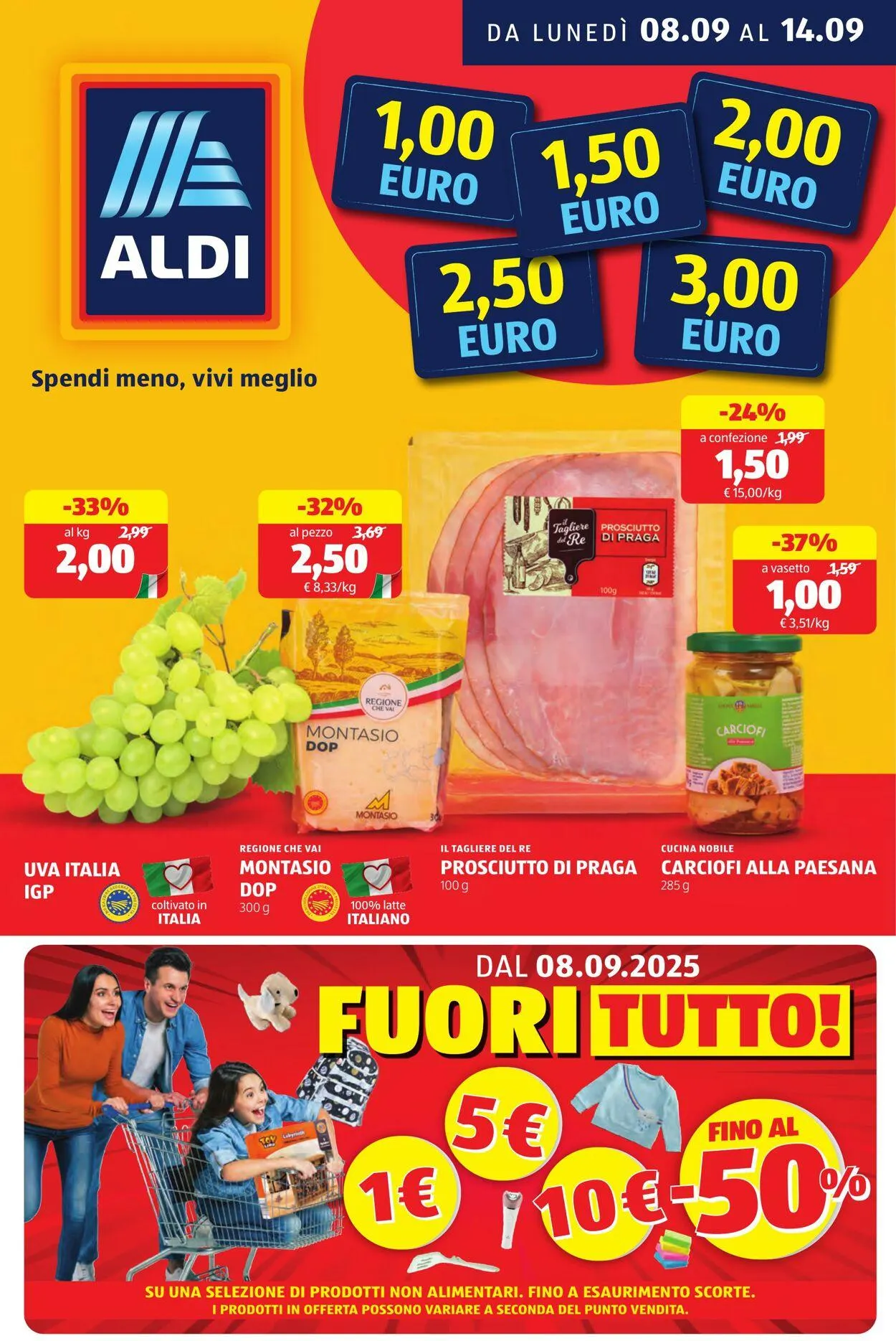 Aldi Volantino attuale da 8 settembre a 14 settembre di 2025 - Pagina del volantino 1