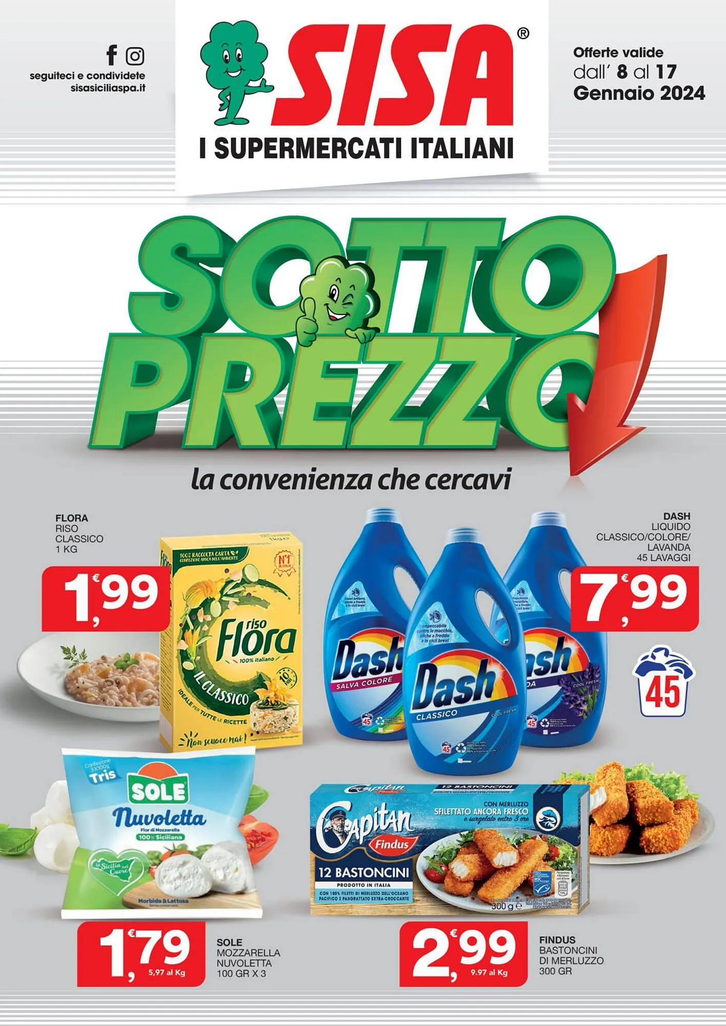 Volantino Sisa da 8 gennaio a 17 gennaio di 2024 - Pagina del volantino 1
