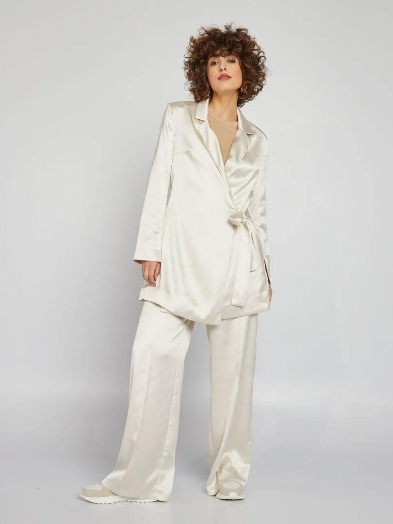 Pantaloni in raso - BIANCO