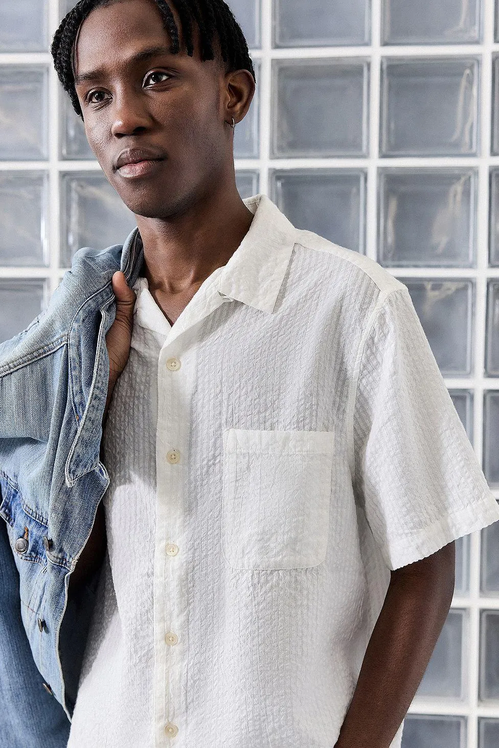 Loom White Seersucker Shirt