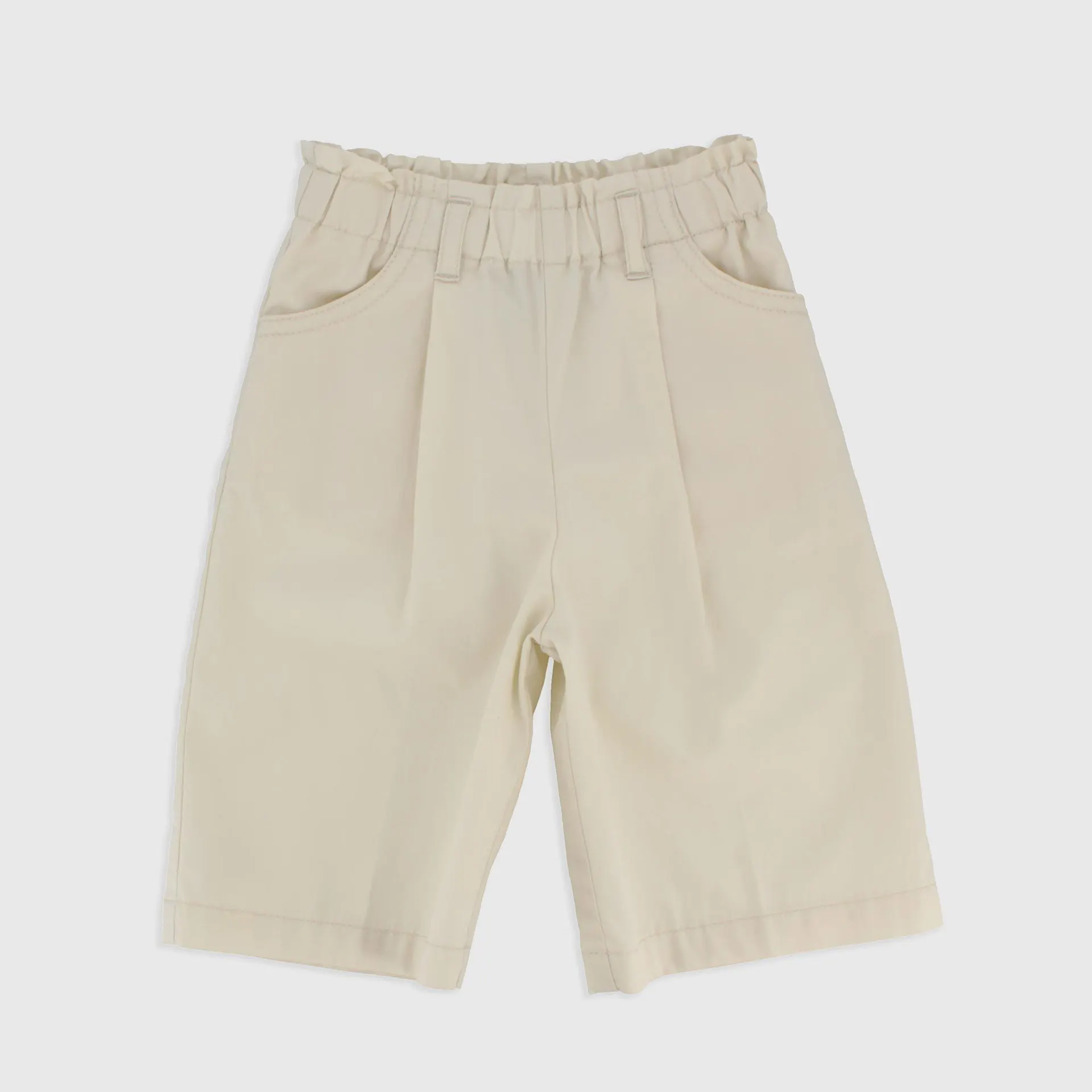 Pantalone in popeline da Bambina, BIANCO